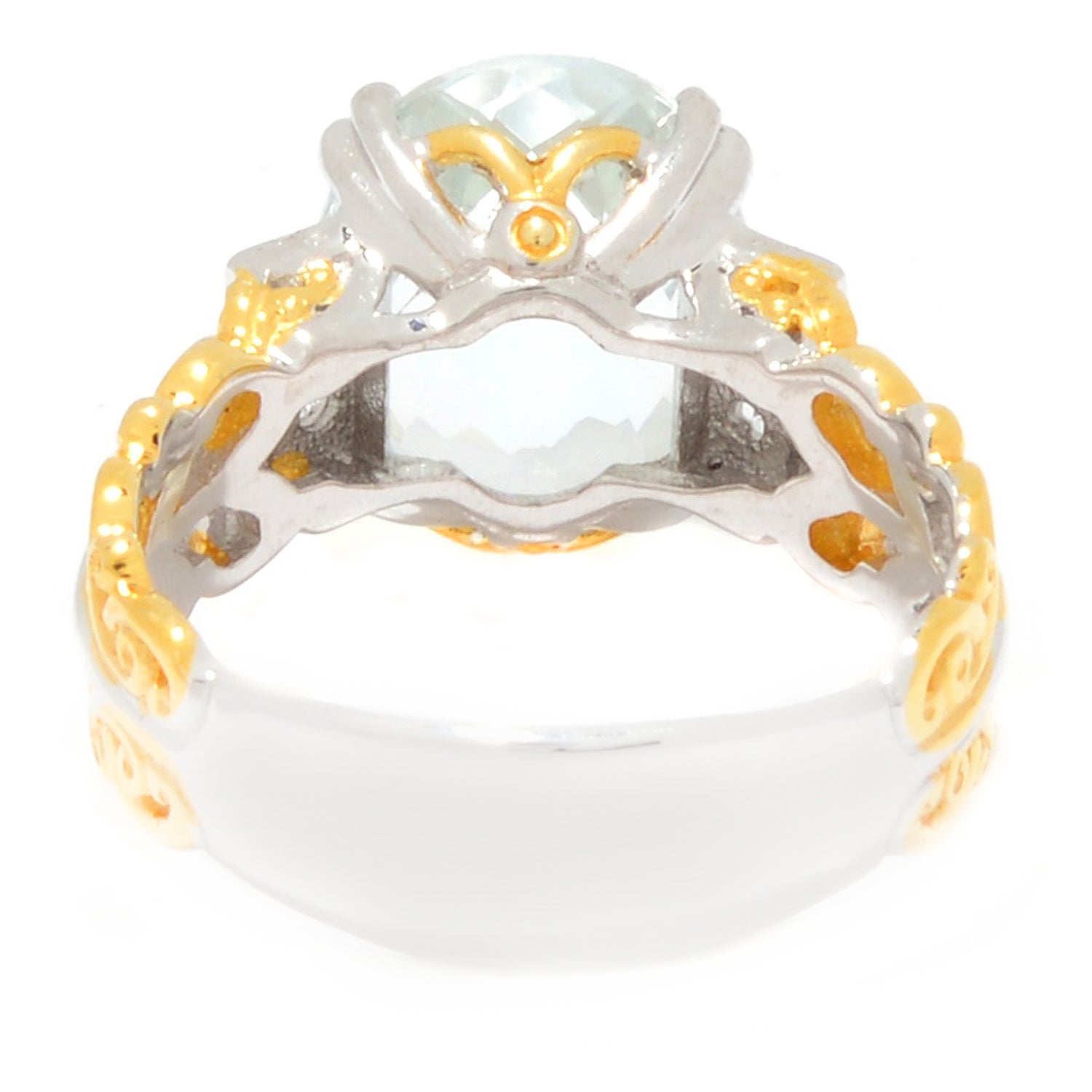 Gems en Vogue 4.20ctw Goshenite & White Topaz Ring