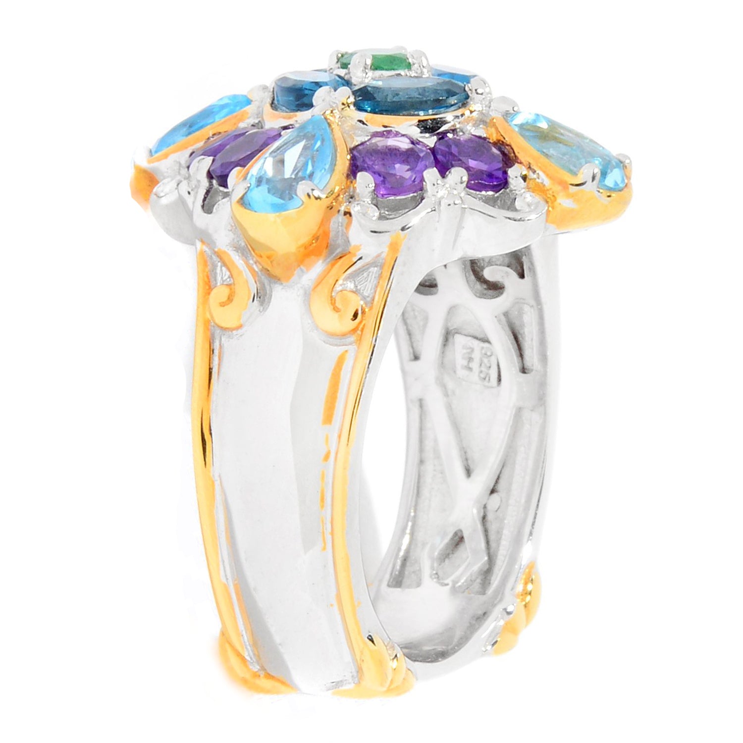 Gems en Vogue 2.82ctw Multi Gemstones Ring