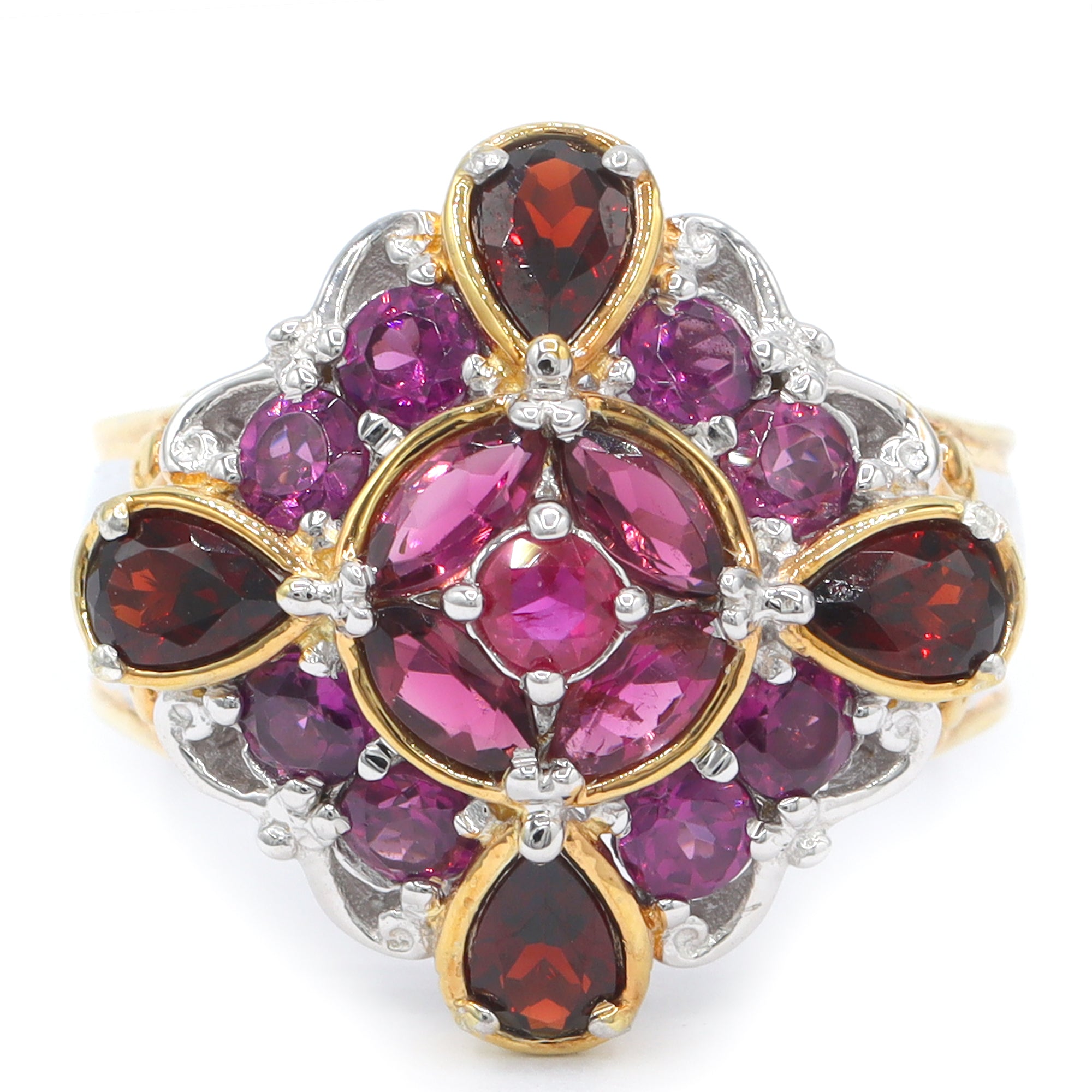 Bague Gems en Vogue en rubis et pierres précieuses multiples de 2,66 carats