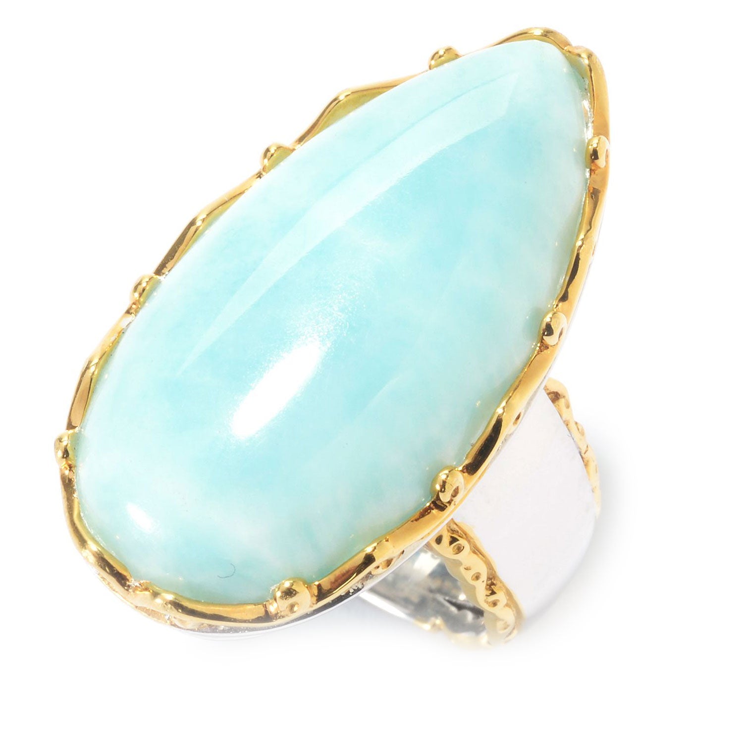 Gems en Vogue Larimar Elongated Ring