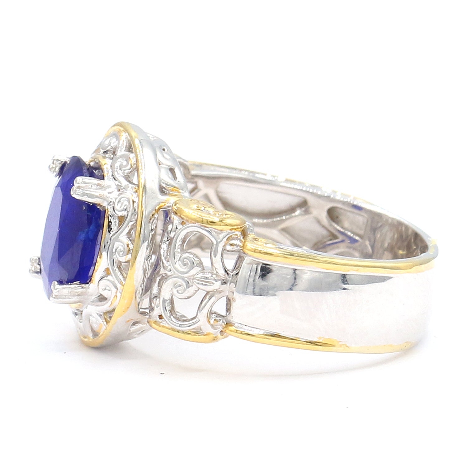 Gems en Vogue 2.35ctw Cobalt Blue Spinel Ring