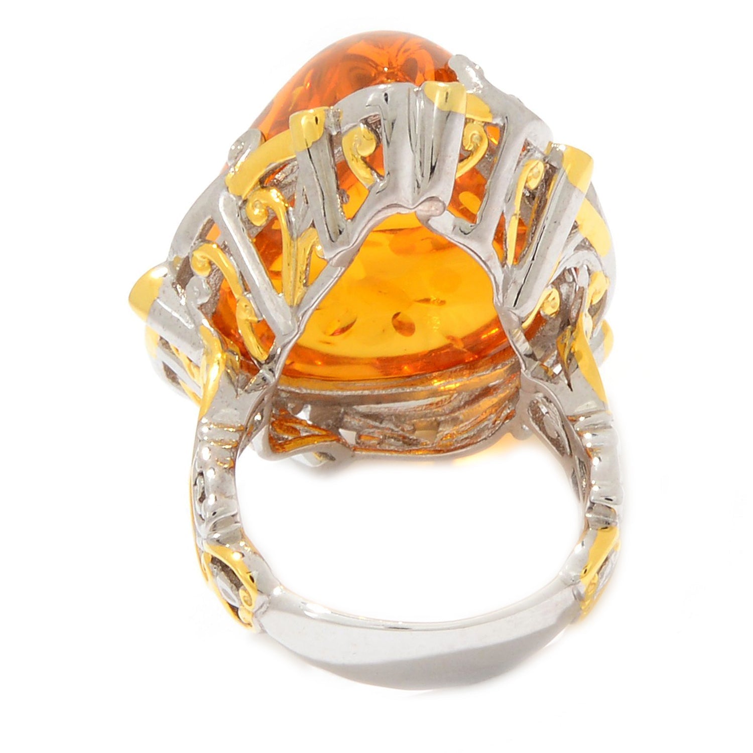 Gems en Vogue Baltic Amber Openwork Ring