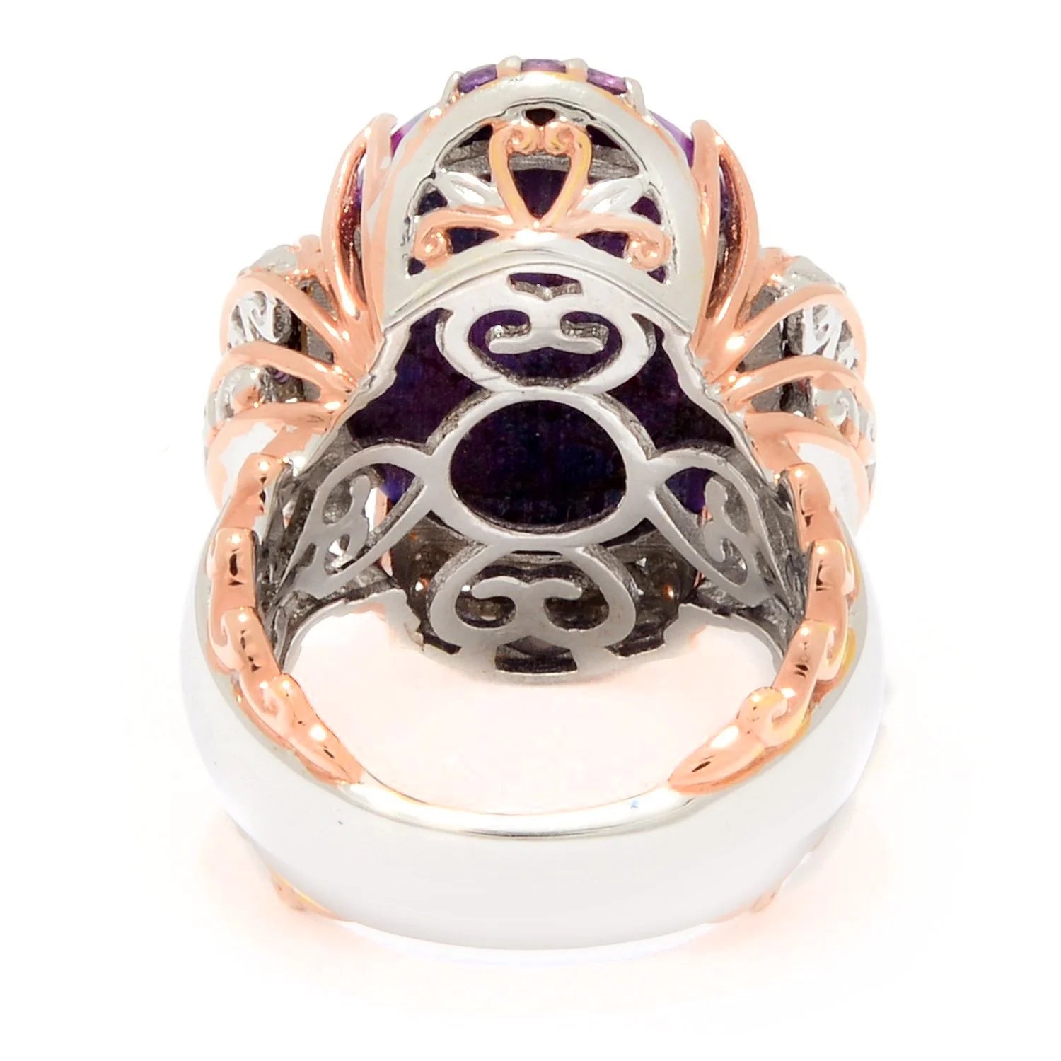 Gems en Vogue Mohave Turquoise & African Amethyst Cocktail Ring