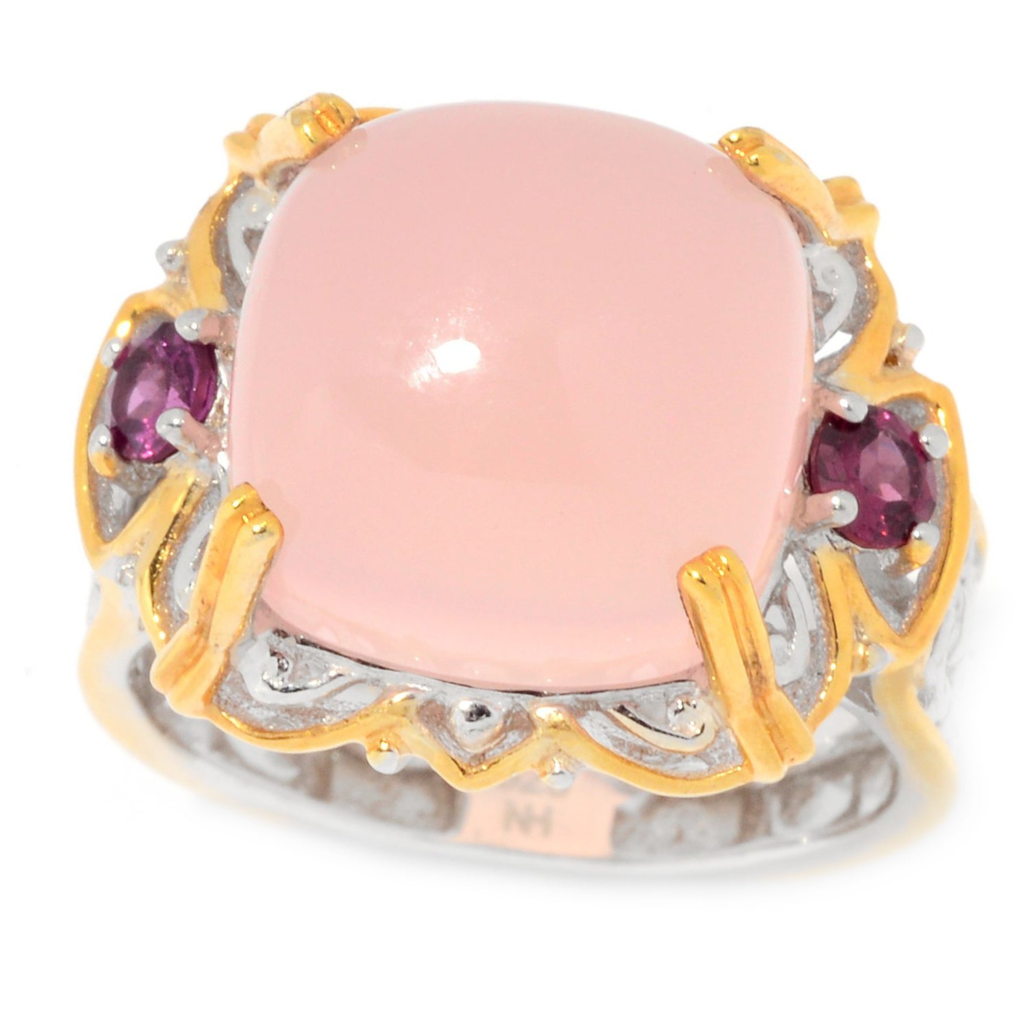 Gems en Vogue Choice of Cushion Chalcedony & Gemstone Ring