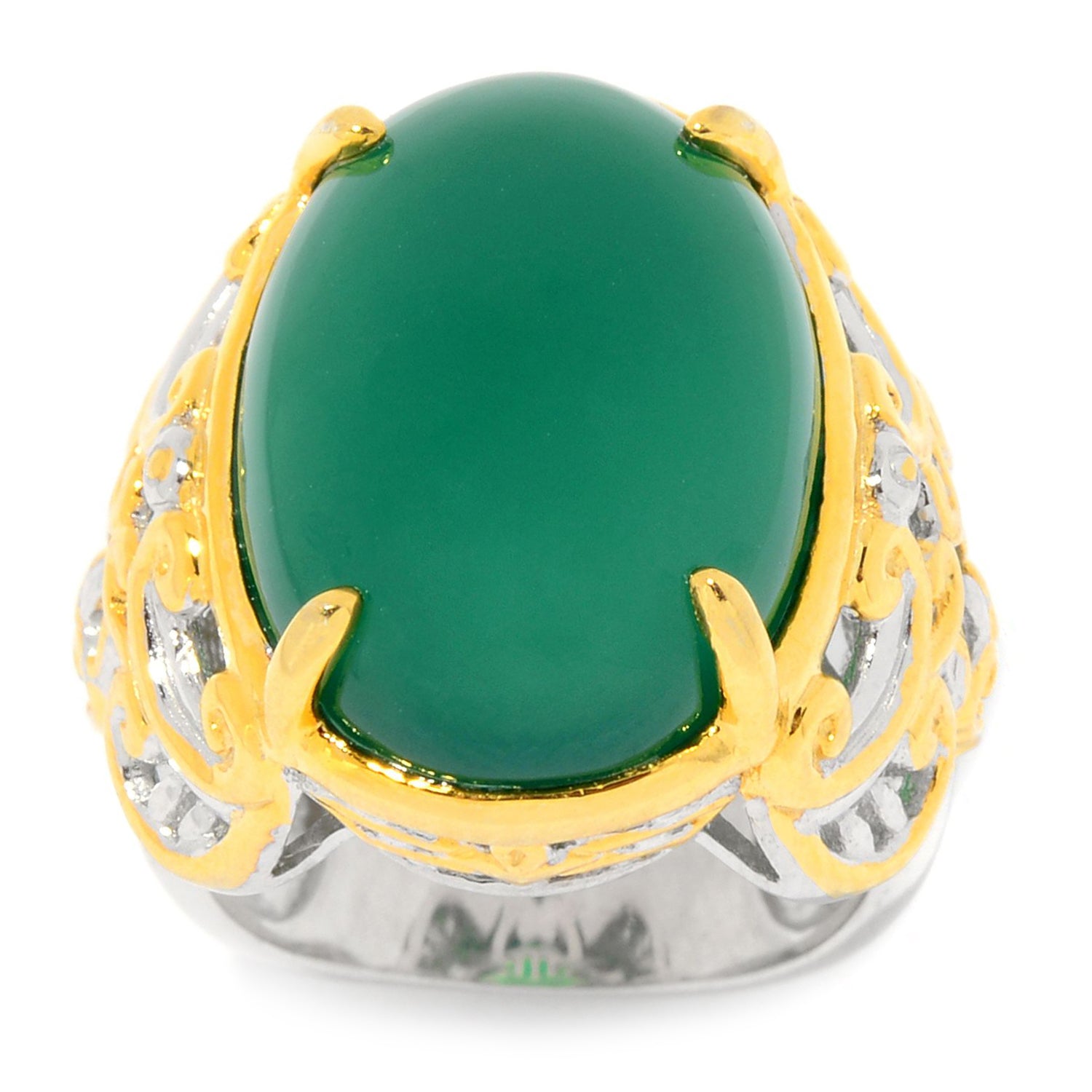 Gems en Vogue Green Chalcedony Ring