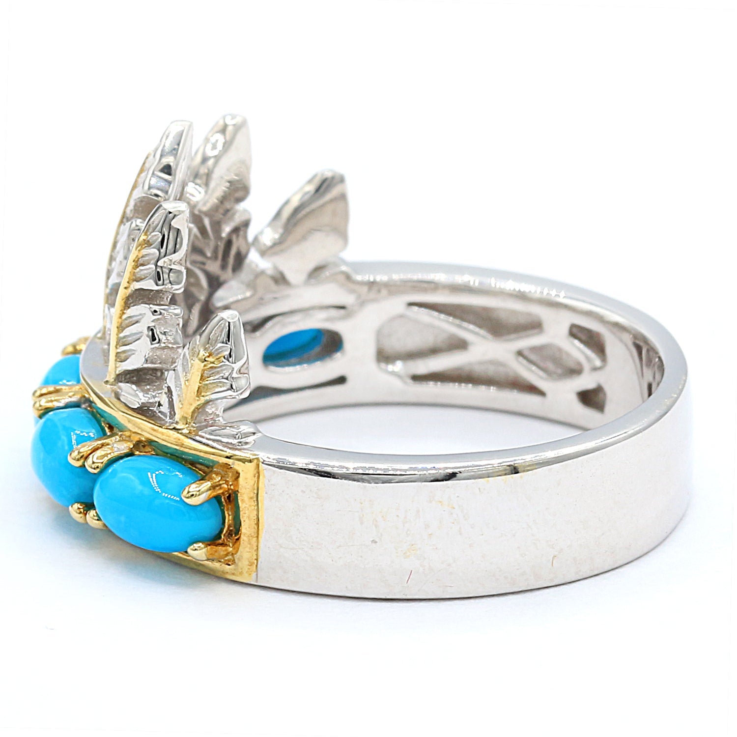 Gems en Vogue Sleeping Beauty Turquoise American Story Feather Ring