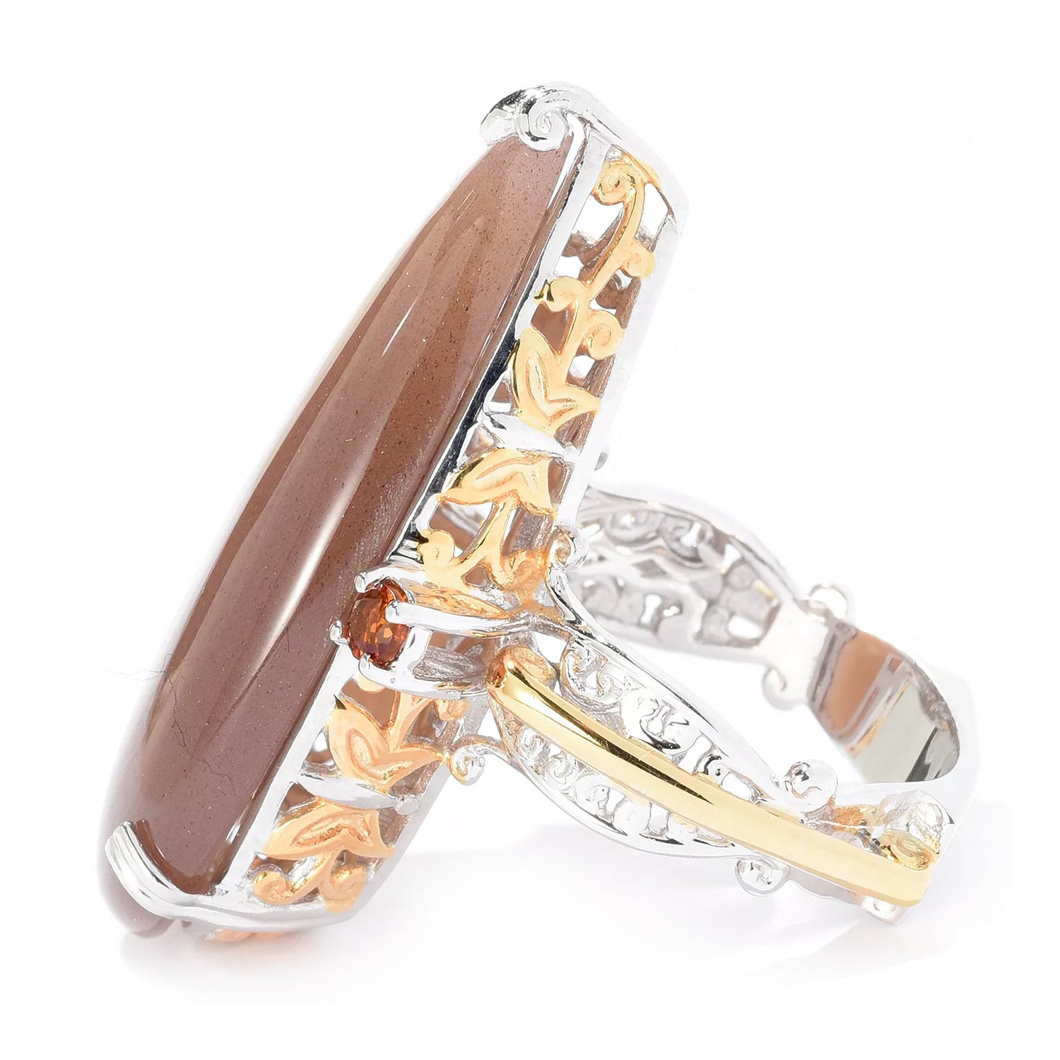 Gems en Vogue Choice of Moonstone & Gemstone Pear Elongated Ring