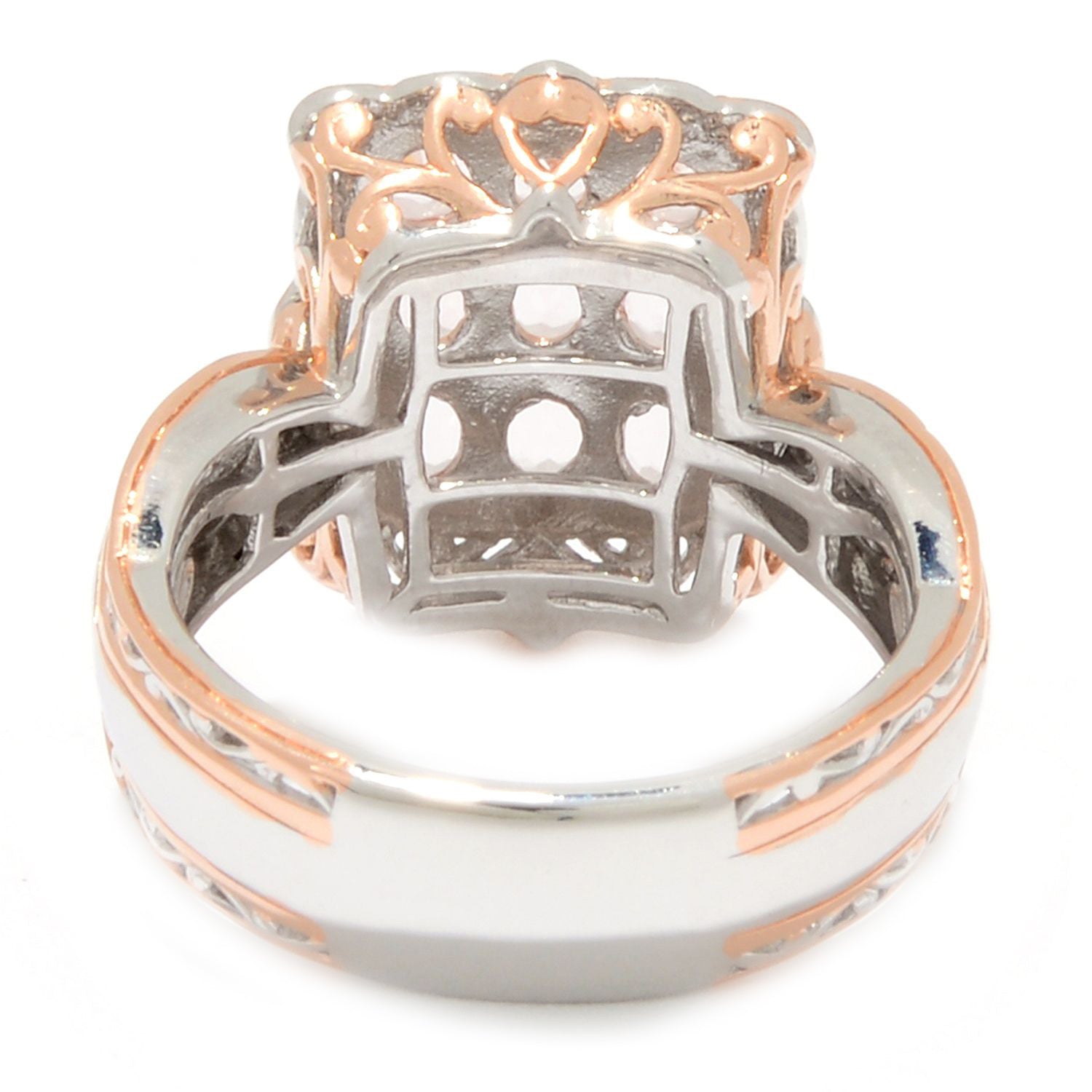 Gems en Vogue 1.26ctw Morganite Cluster Ring