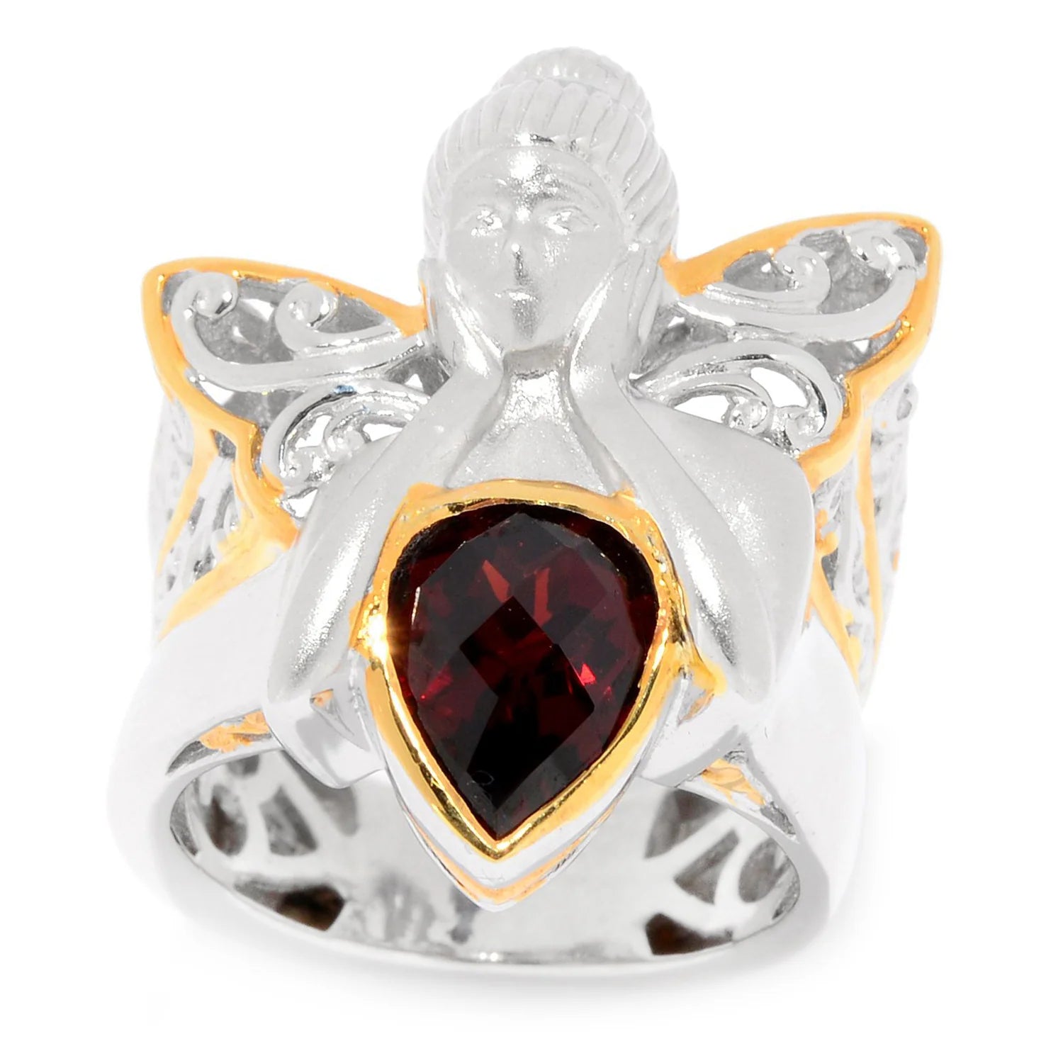 Gems en Vogue 1.85ctw Mozambique Garnet Fairy Ring