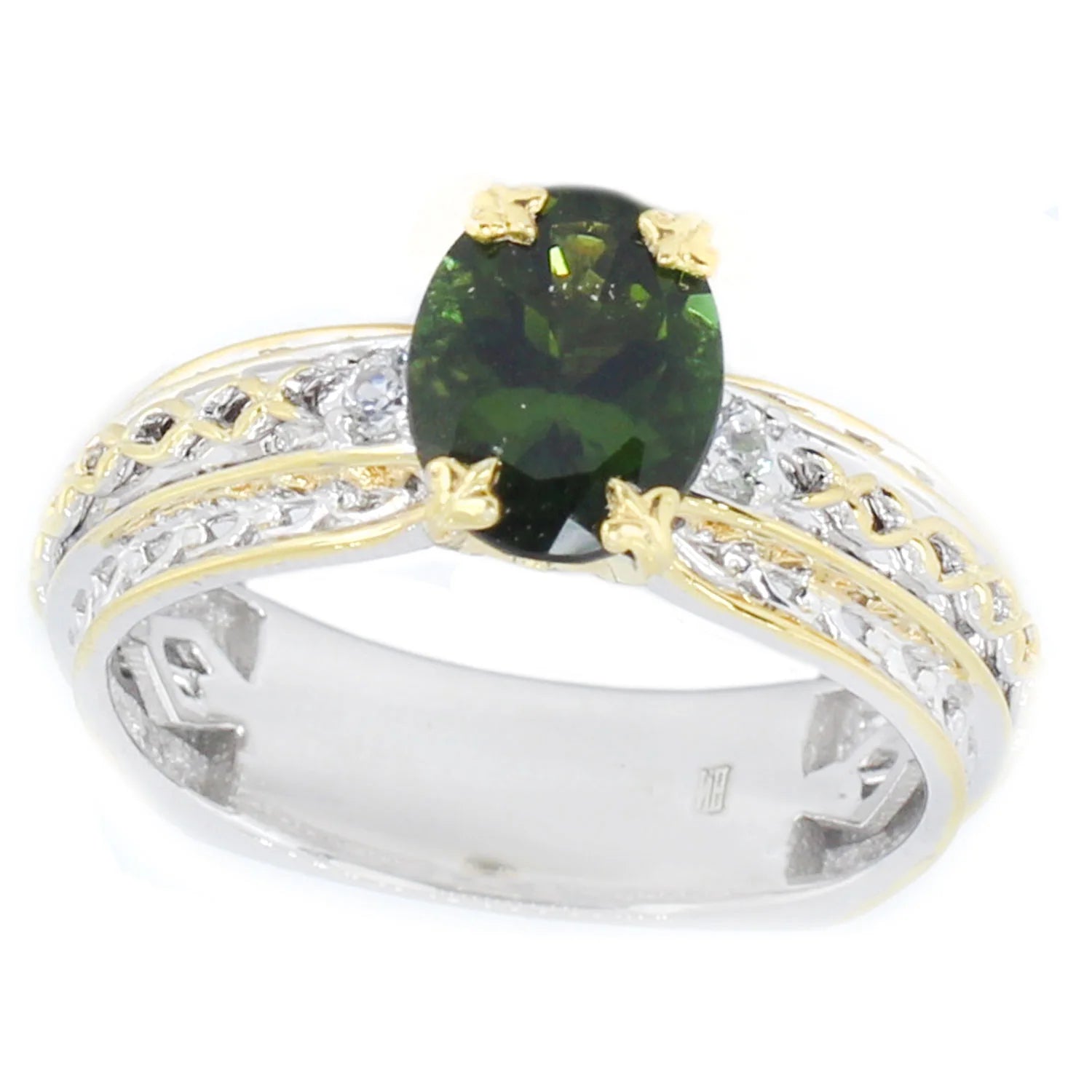 Gems en Vogue Choice of Gemstone & White Zircon Ring