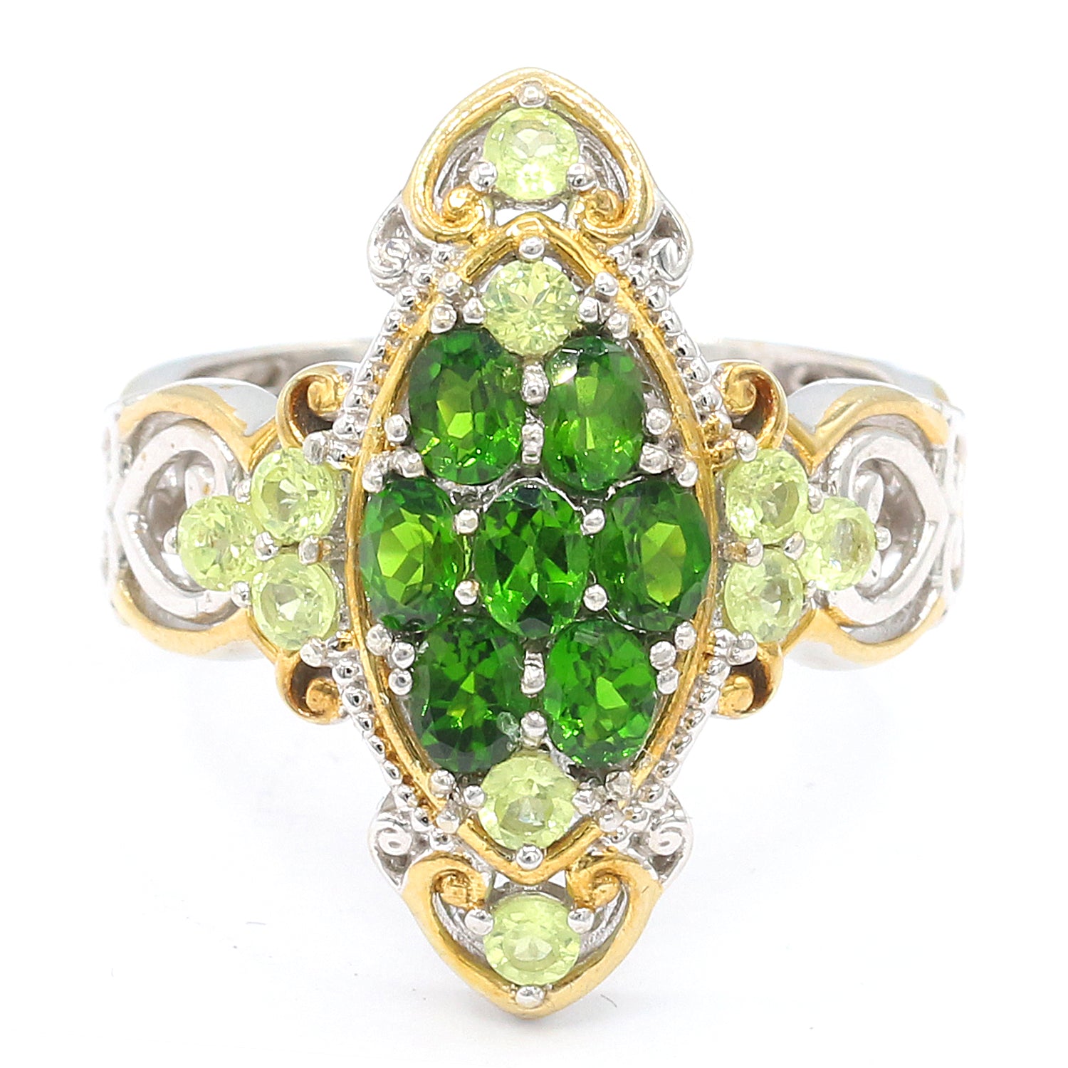 Gems en Vogue One-of-a-Kind 2.05ct Chrome Diopside & Chrysoberyl Ring