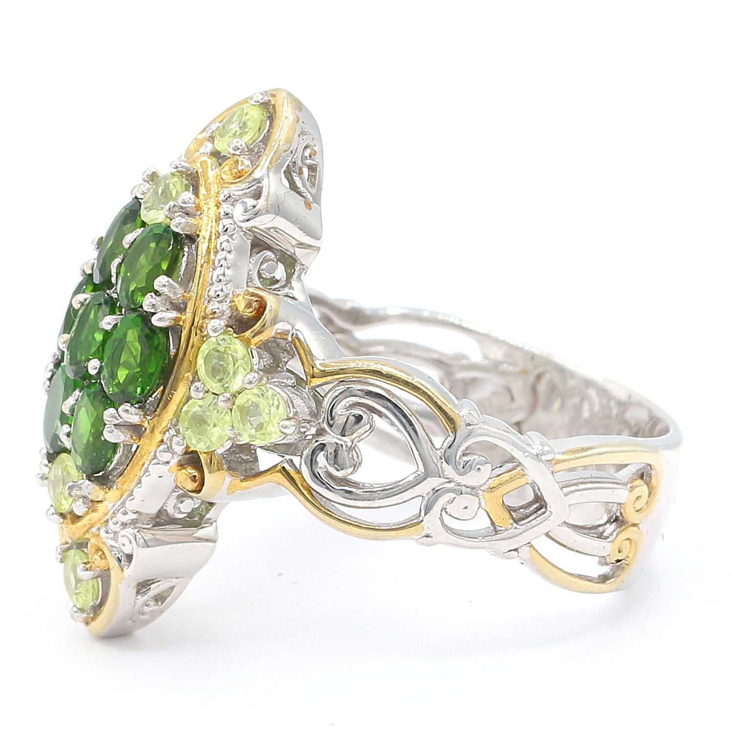 Gems en Vogue One-of-a-Kind 2.05ct Chrome Diopside & Chrysoberyl Ring