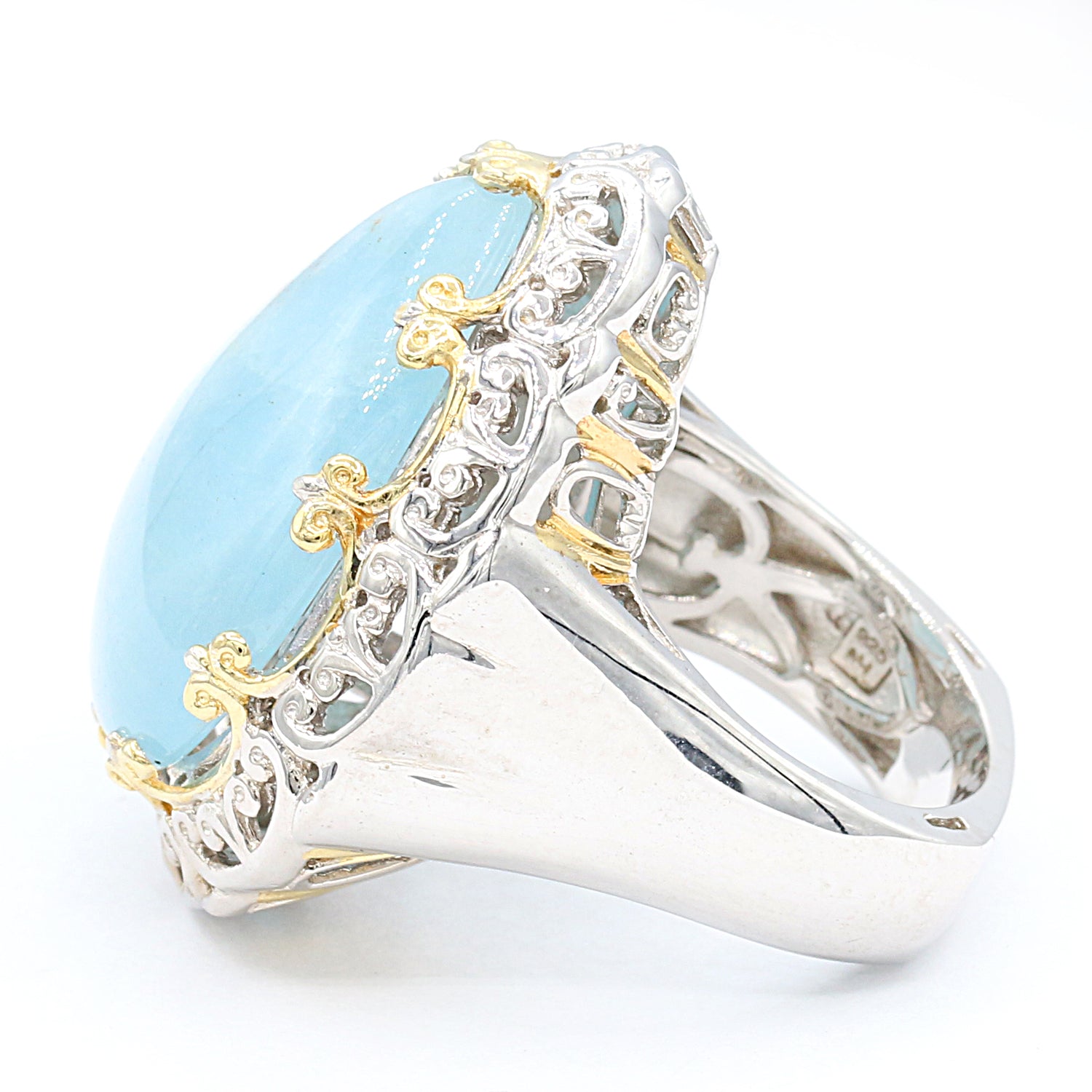 Gems en Vogue 22.05ctw Pear Aquamarine Ring