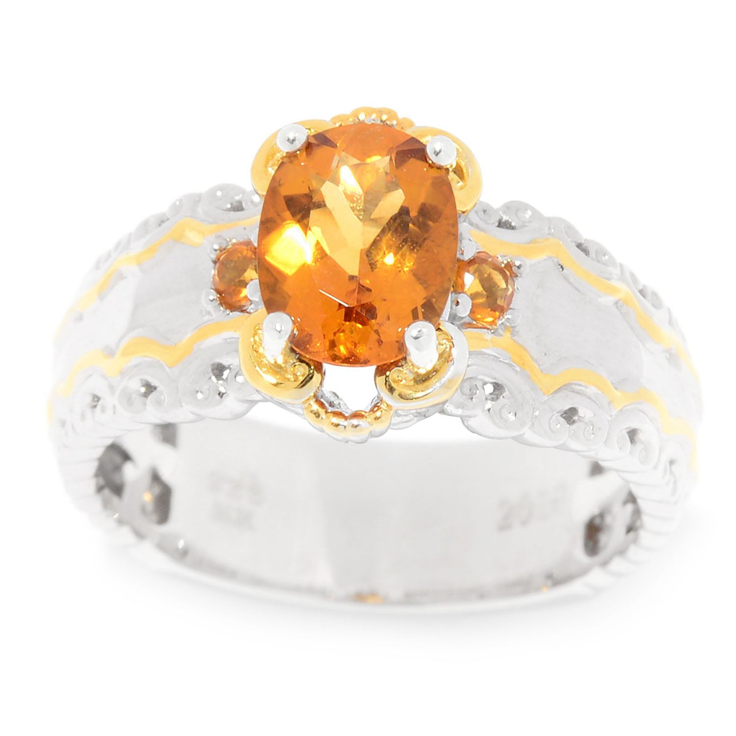 Gems en Vogue 1.26ctw Ametista Citrine Ring