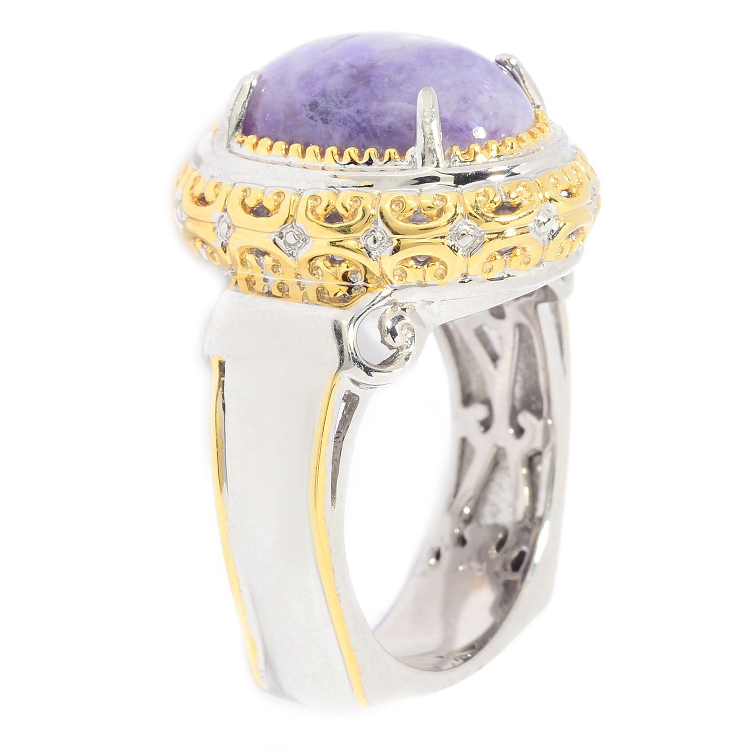 Gems en Vogue Natural Purple Opal Ring