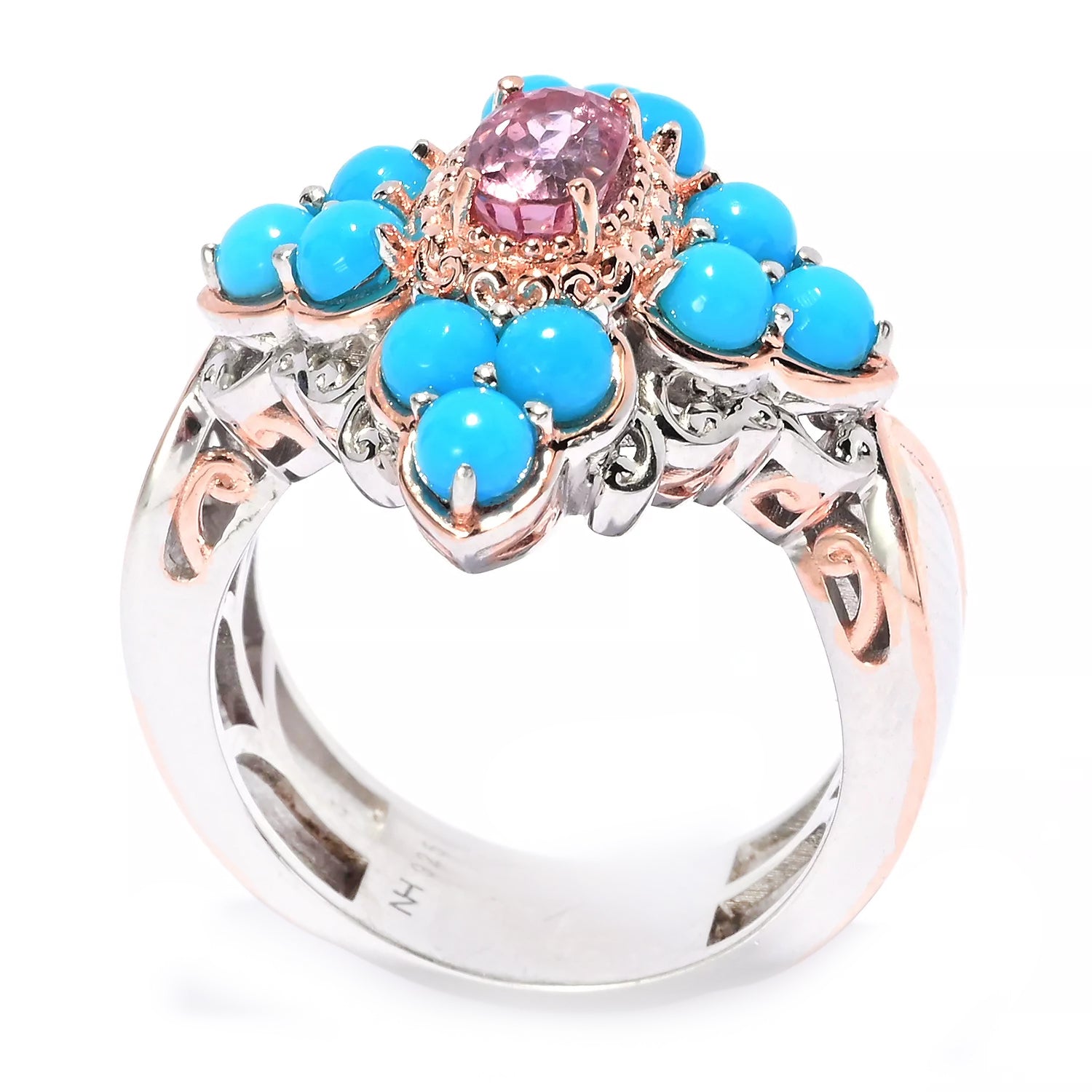 Gems en Vogue Burmese Spinel & Sleeping Beauty Turquoise Ring