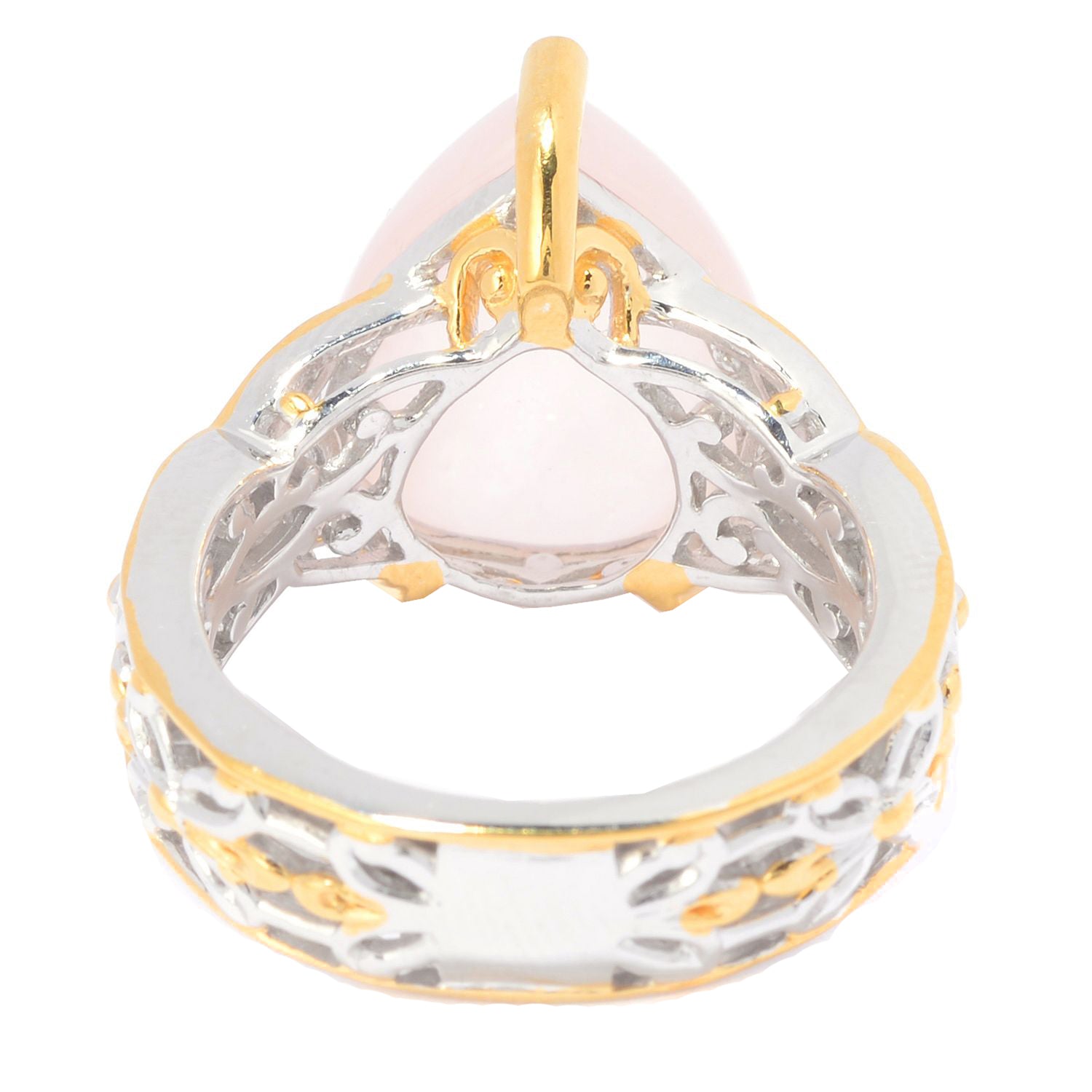 Gems en Vogue Pear Shaped Rose Quartz Ring