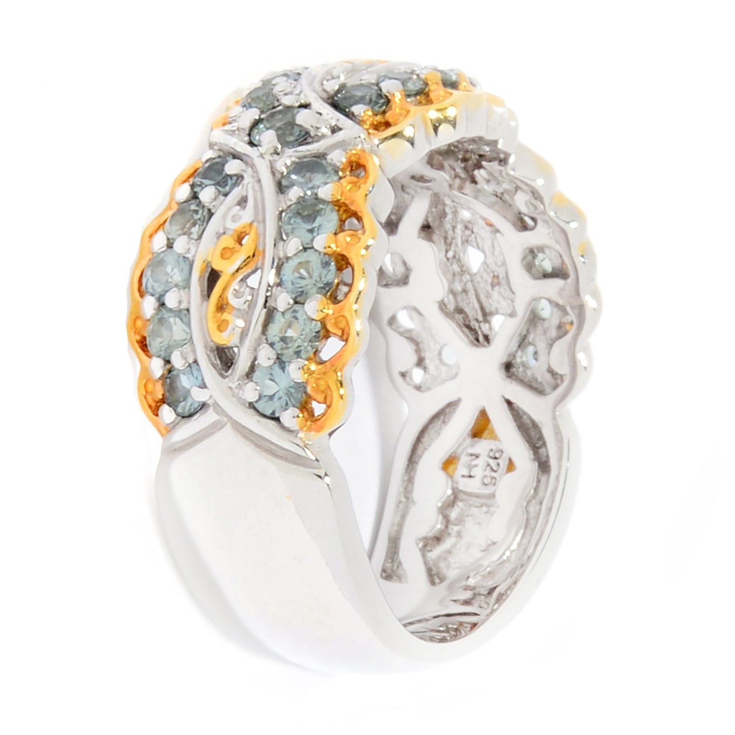 Gems en Vogue 0.86ctw Seafoam Sapphire Ring