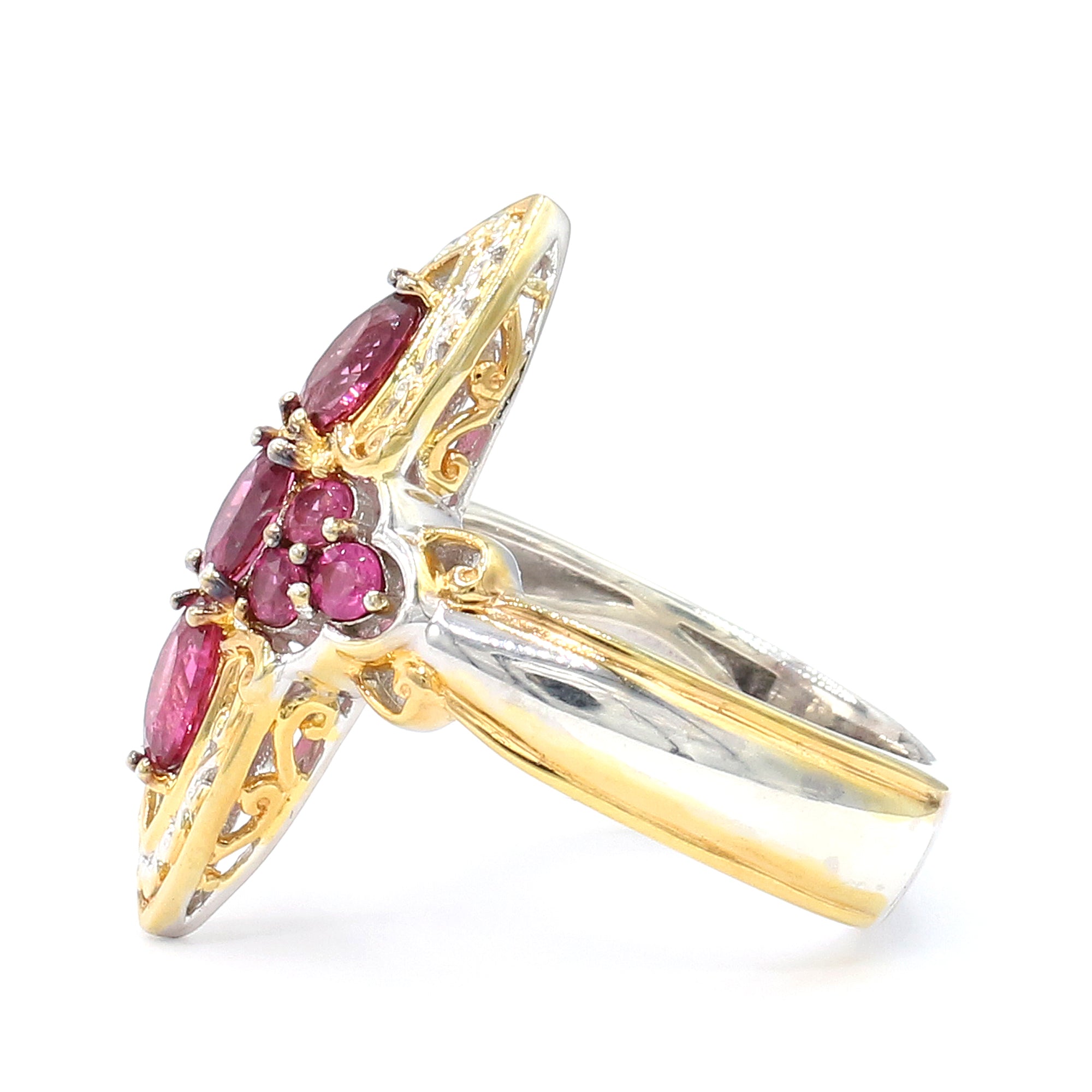 Gems en Vogue One-of-a-Kind 24K Palladium Silver 1.98ctw Rubellite Ring