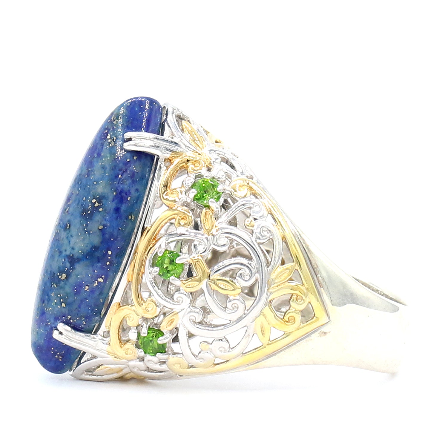 Gems en Vogue Marquise Lapis & Chrome Diopside Ring