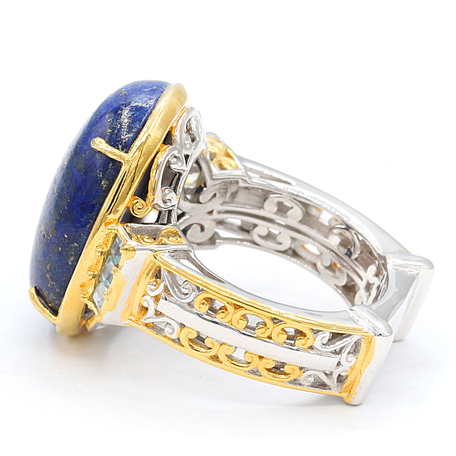 Gems en Vogue One-of-a-kind Lapis & Swiss Blue Topaz Ring