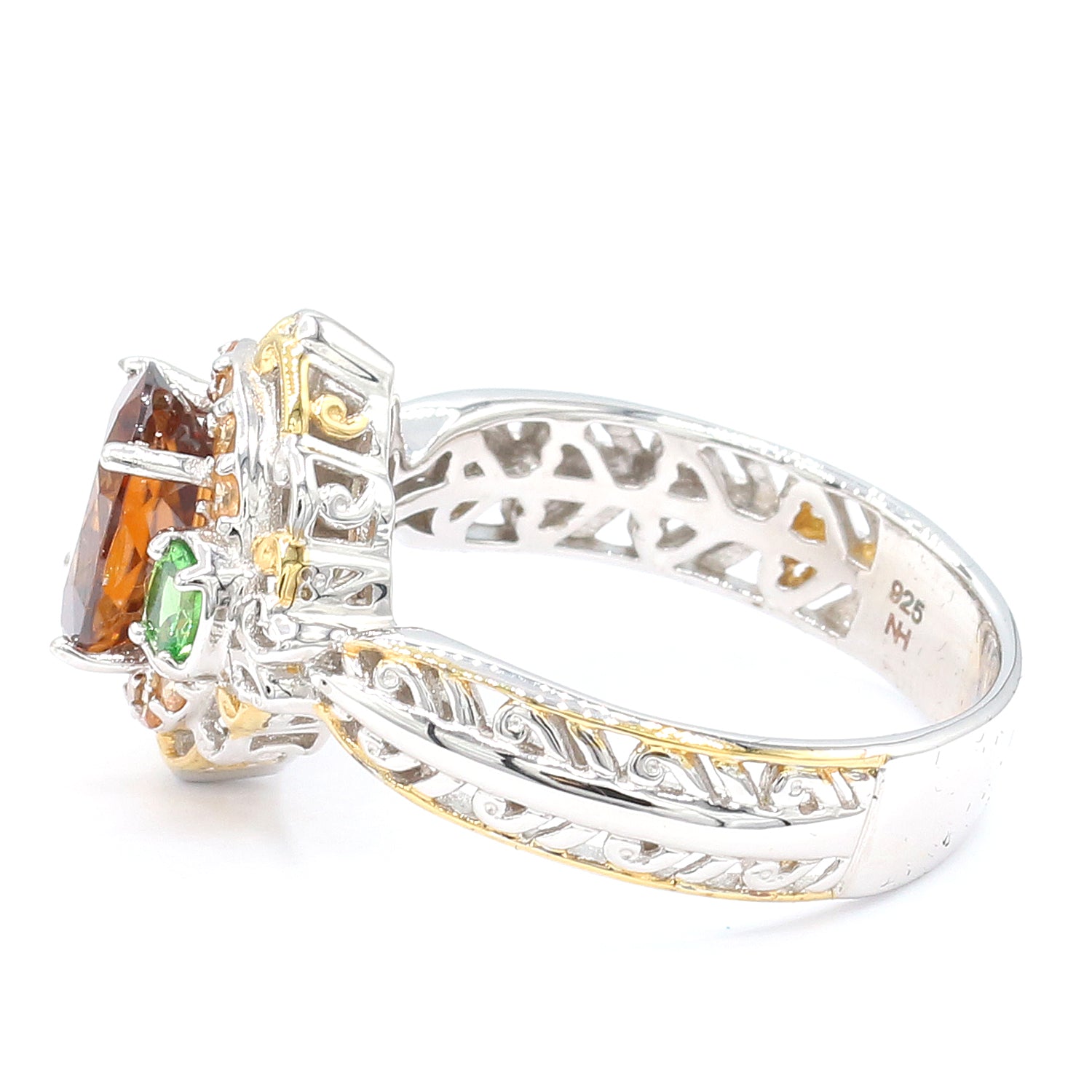 Gems en Vogue One-of-a-Kind Madeira Citrine, Tsavorite & Spessartite Ring