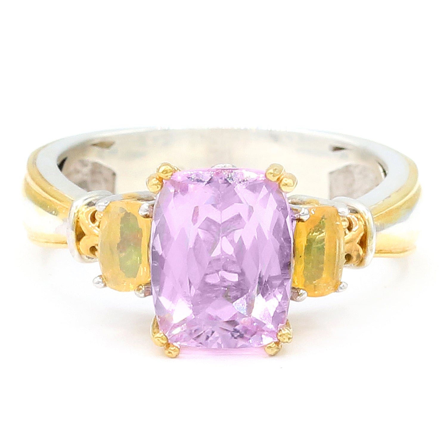 Gems en Vogue 4.45ctw Kunzite & Ethiopian Opal Ring