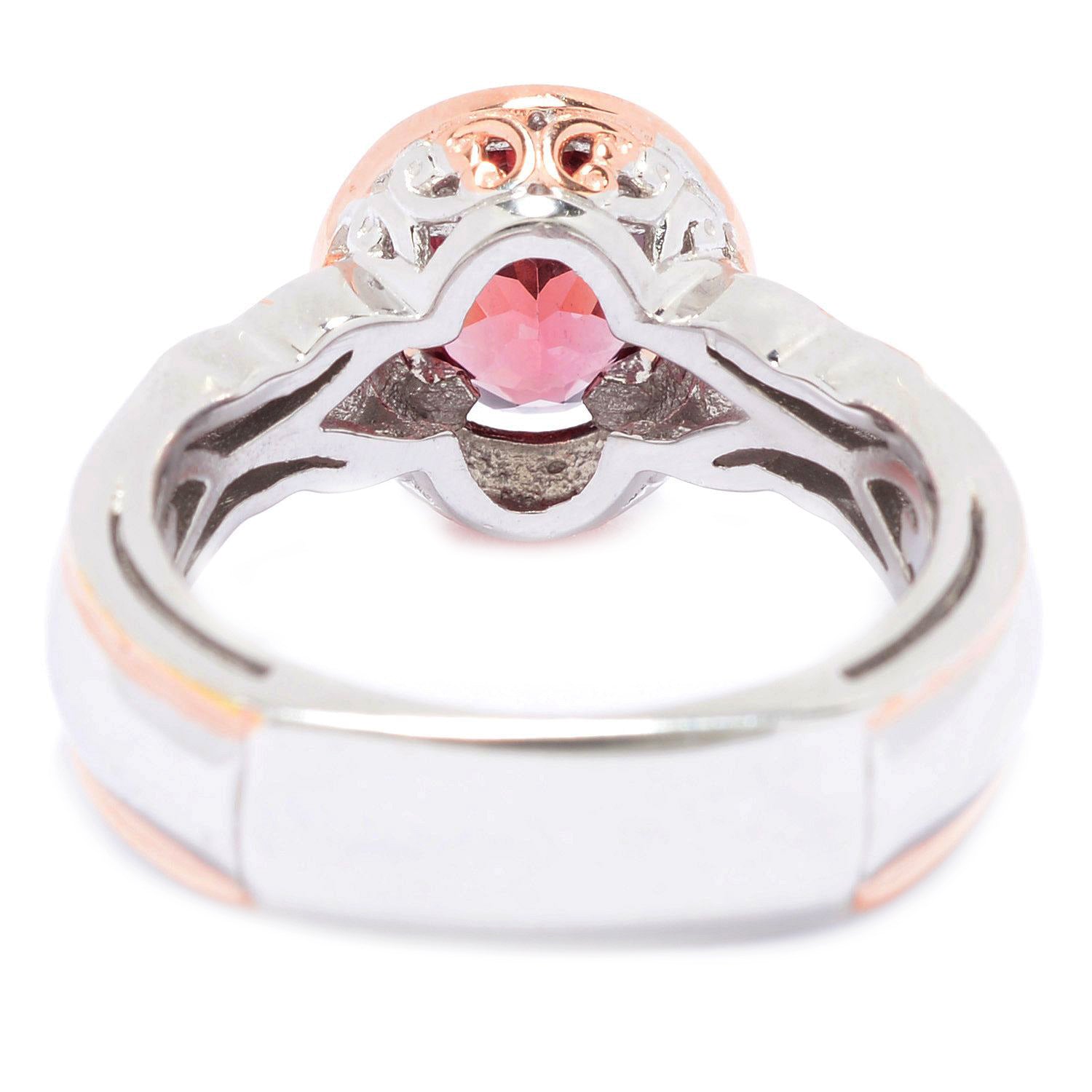 Gems en Vogue 2.02ctw Rose Zircon & Diamond Ring