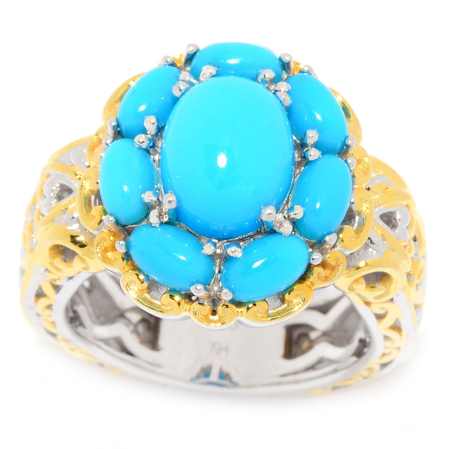 Gems en Vogue Sleeping Beauty Turquoise Halo Ring