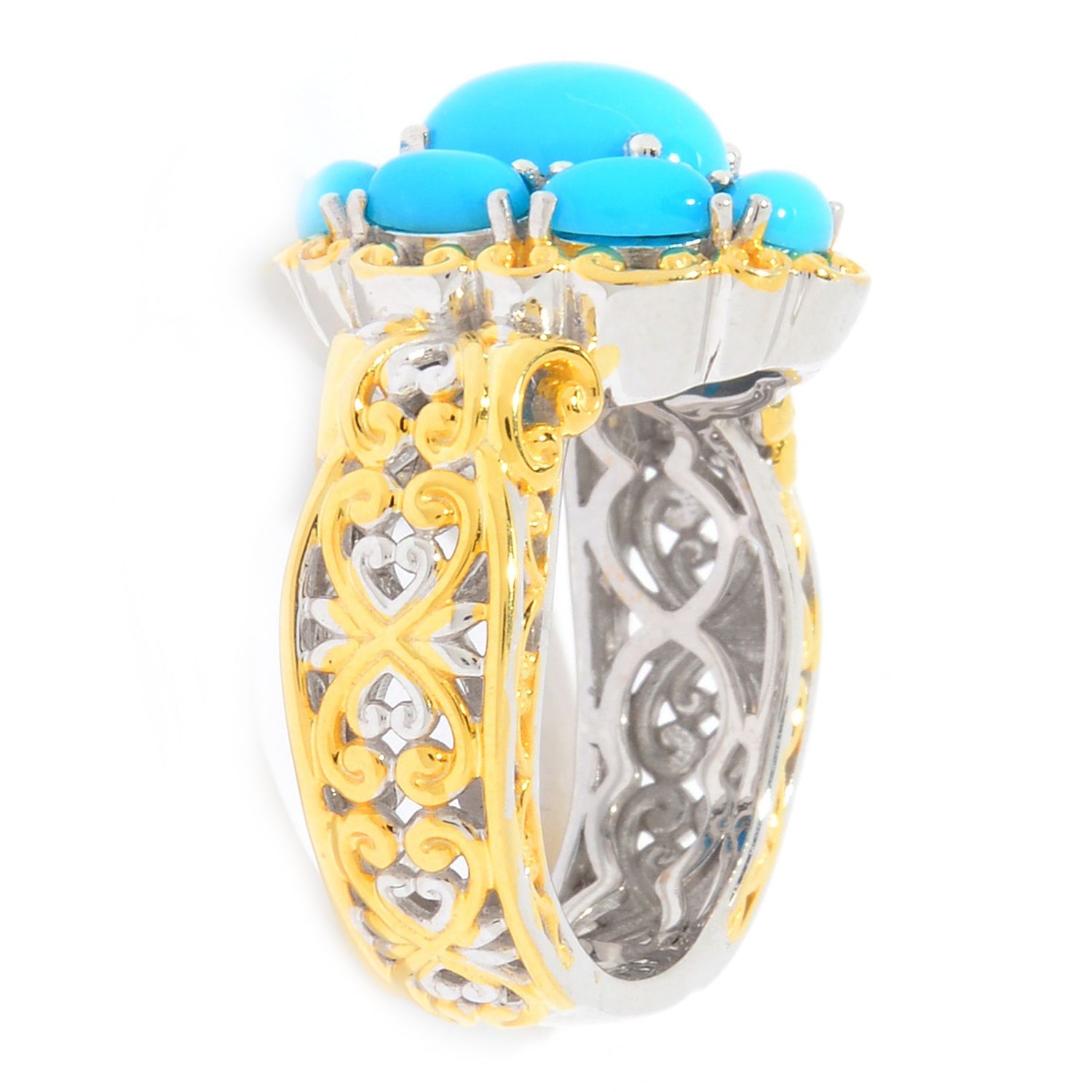 Gems en Vogue Sleeping Beauty Turquoise Halo Ring