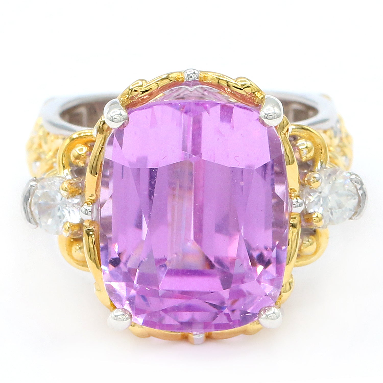 Limited Edition Gems en Vogue Luxe, One-of-a-Kind 23.39ctw Kunzite & White Zircon Ring