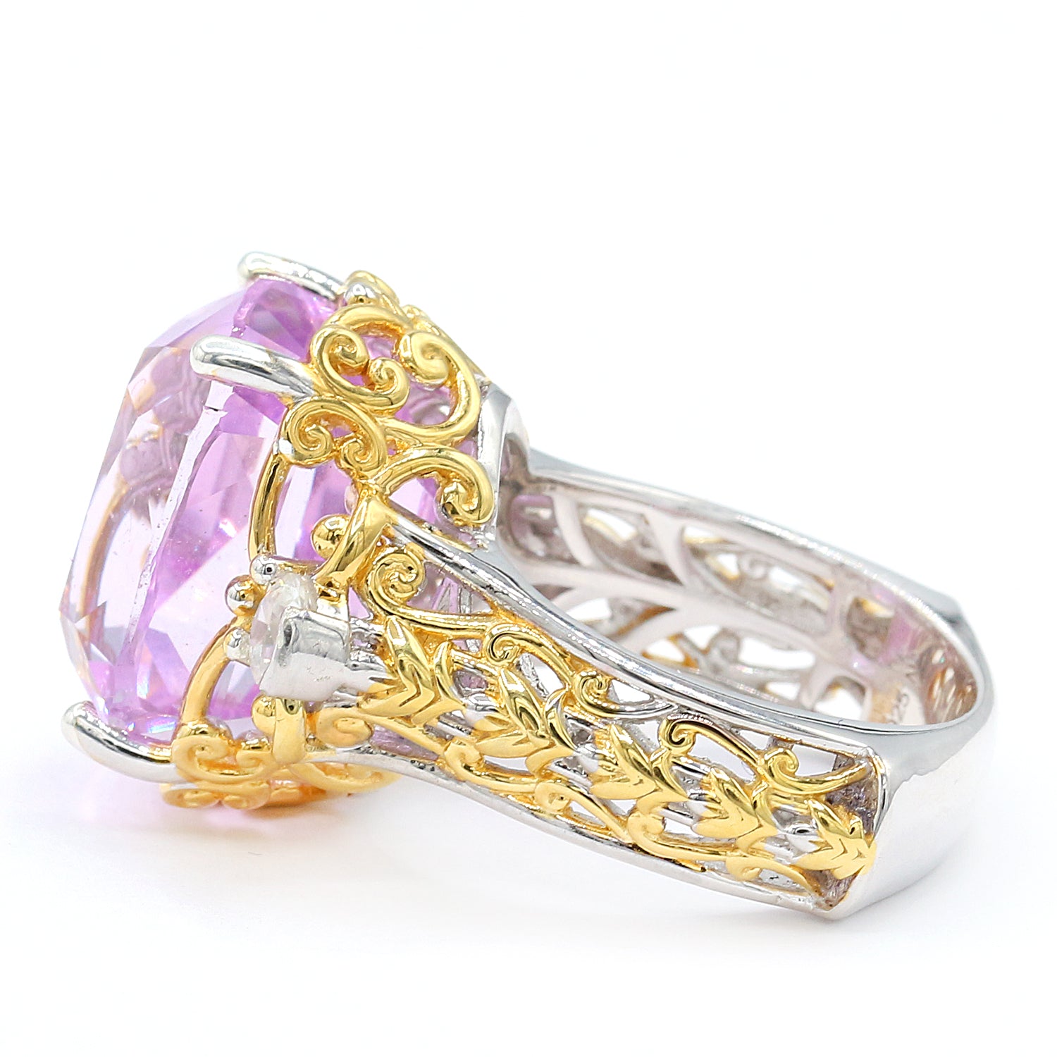 Limited Edition Gems en Vogue Luxe, One-of-a-Kind 23.39ctw Kunzite & White Zircon Ring