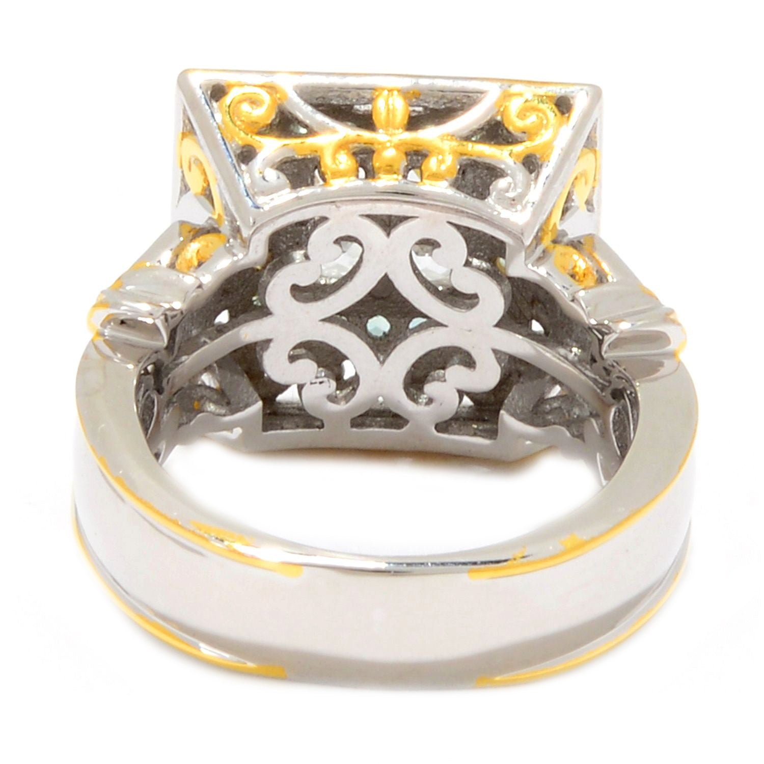 Gems en Vogue 1.02ctw White Zircon & Alexandrite Ring