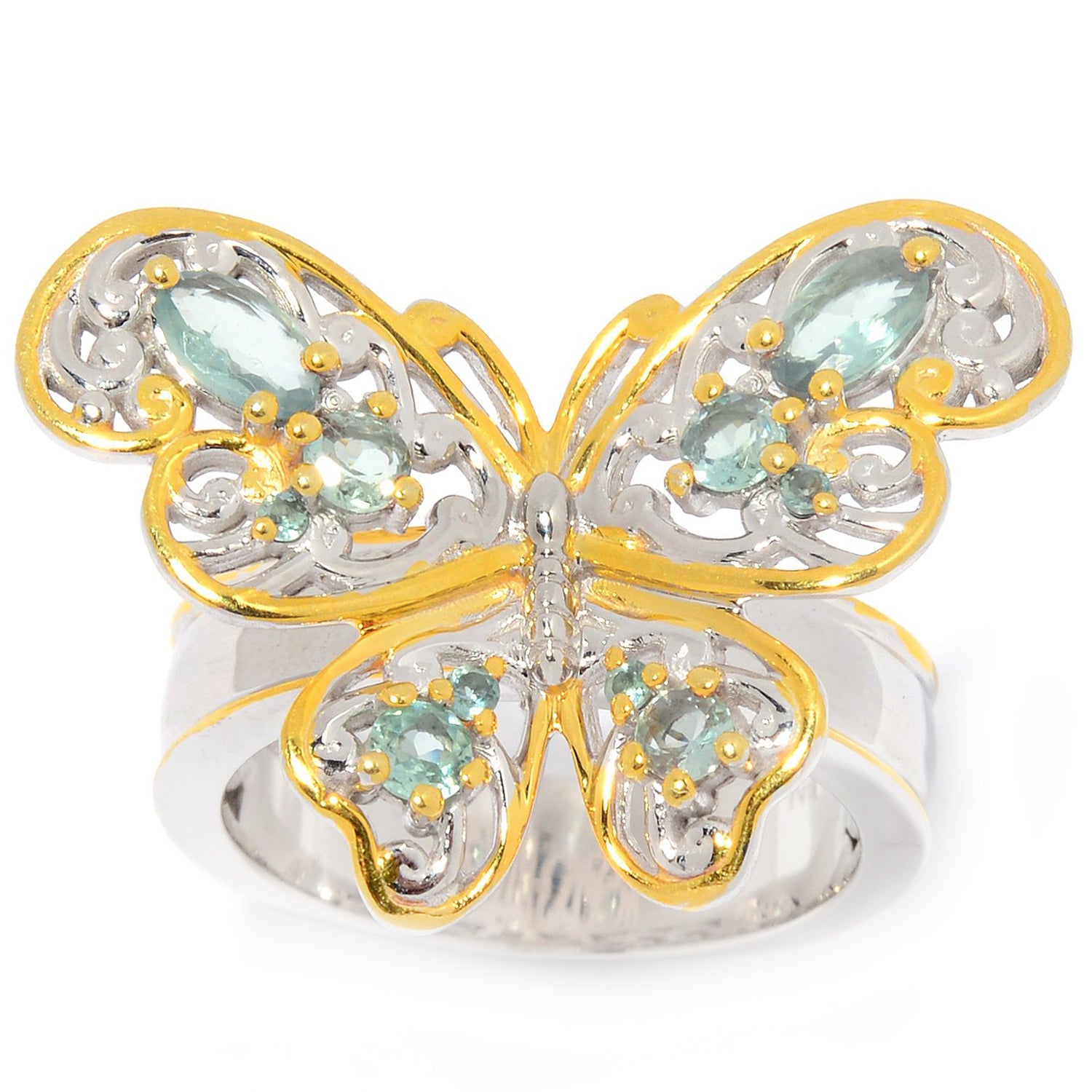 Gems en Vogue 0.86ctw Alexandrite Butterfly Ring