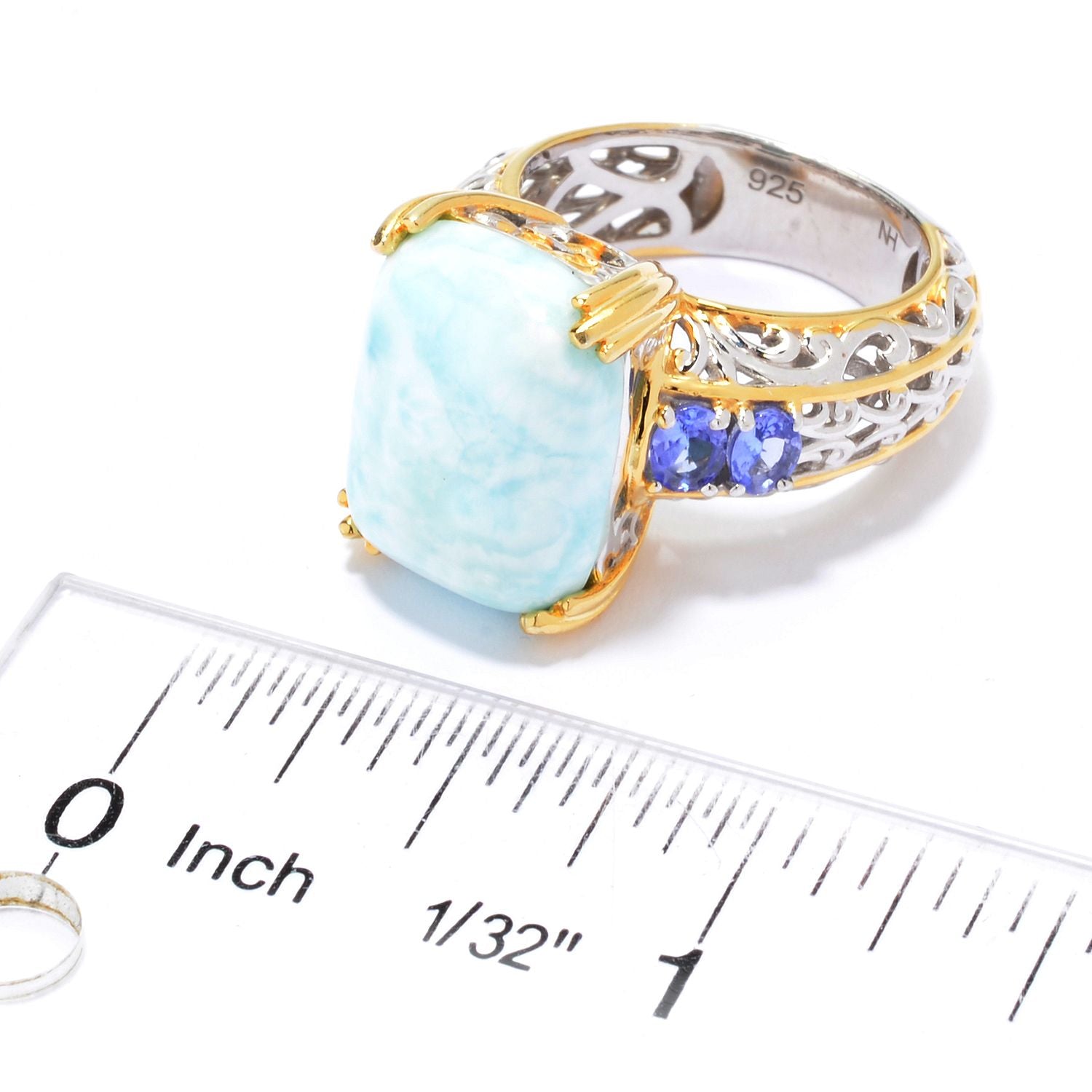 Gems en Vogue Larimar & Tanzanite Ring