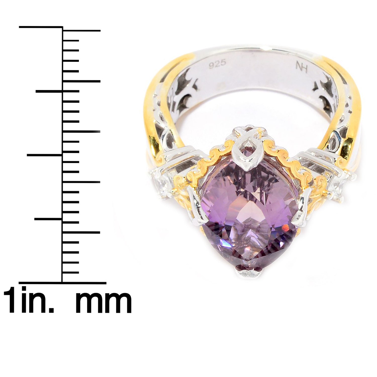 Gems en Vogue 8.04ctw Ametrine Solitaire Ring