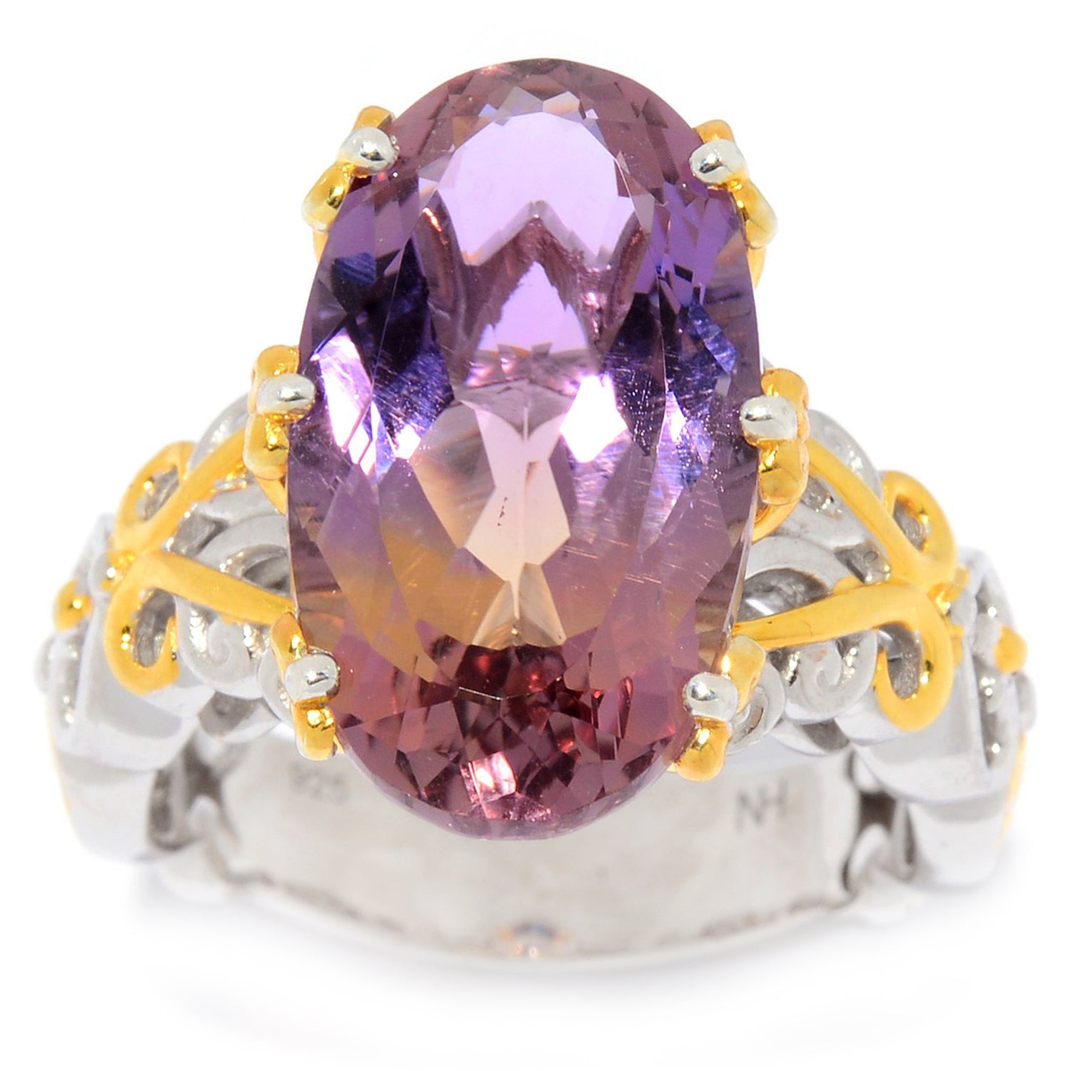 Gems en Vogue 8.04ctw Ametrine Solitaire Ring