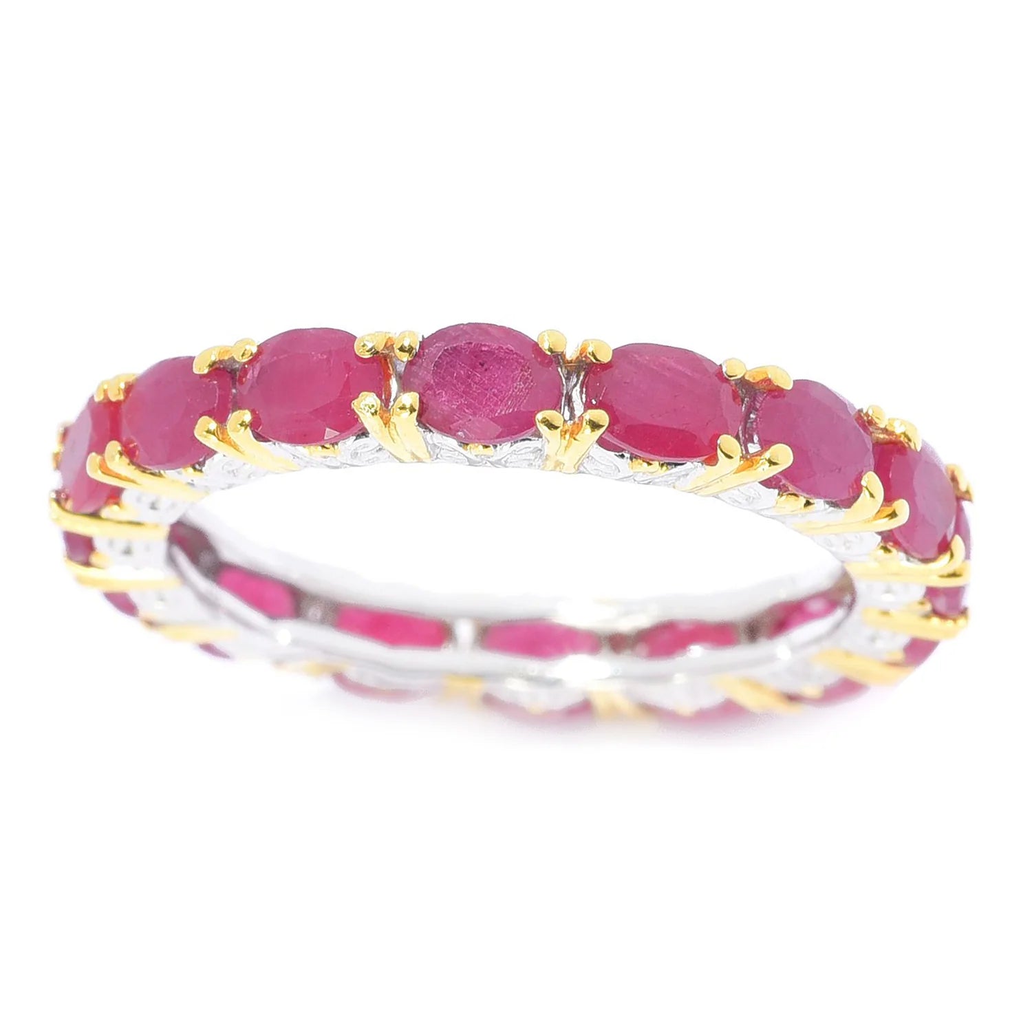 Gems en Vogue 4.25ctw Ruby Band Eternity Ring