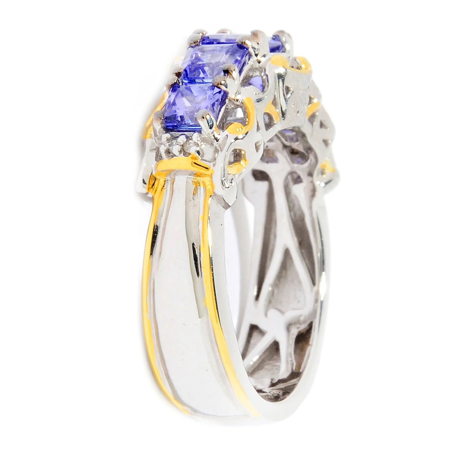 Gems en Vogue 1.42ctw Tanzanite & Diamond Ring