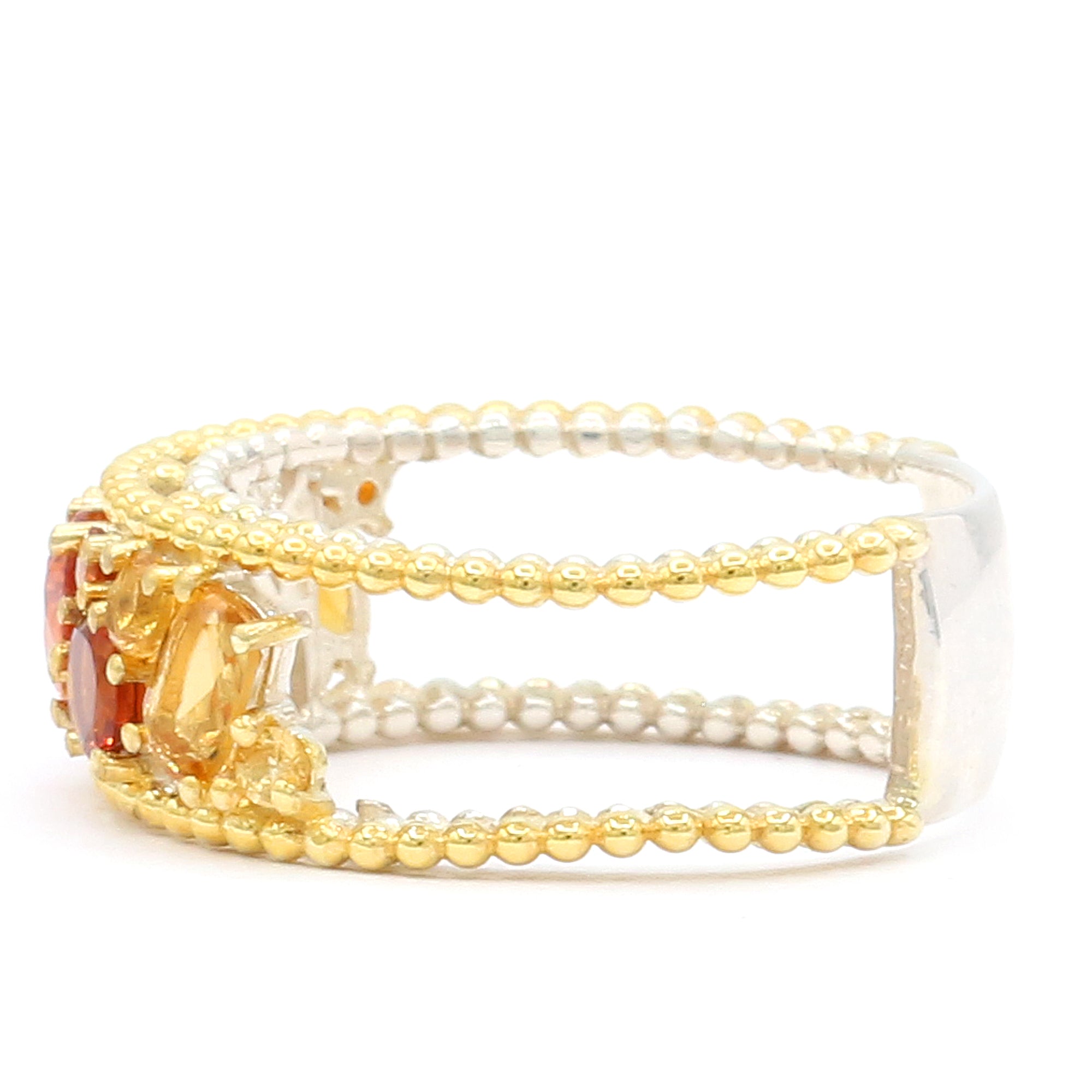 Hall of Jewels 1.96ctw Multi Citrine & Spessartite Garnet Band Ring