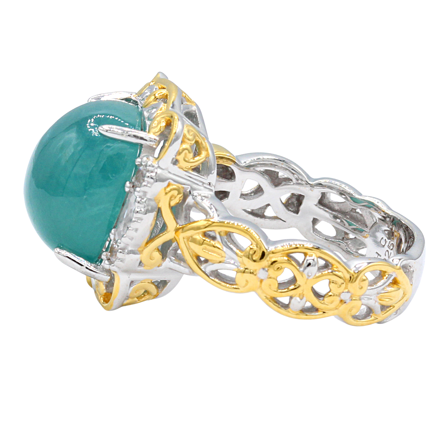 Gems en Vogue Grandidierite & White Zircon Ring