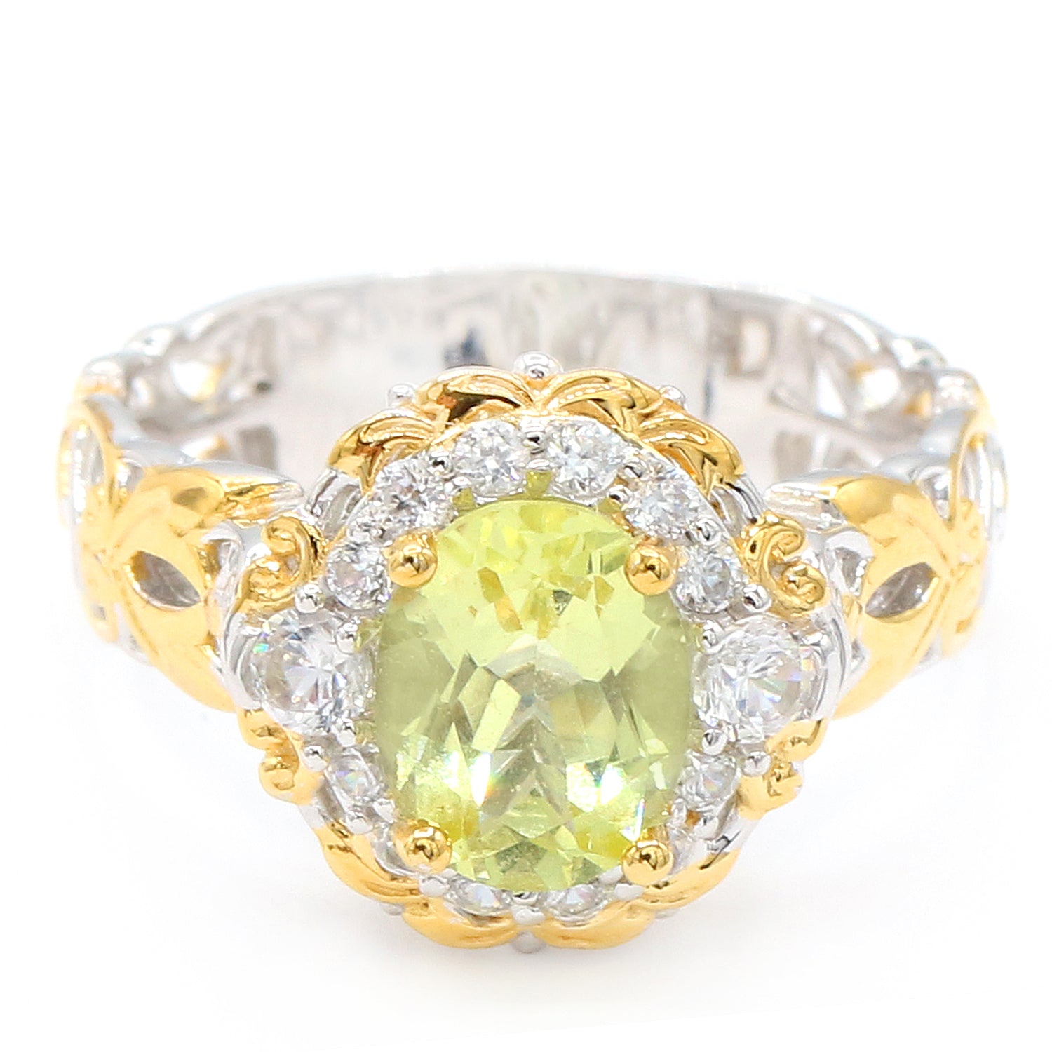 Yellow beryl engagement on sale ring