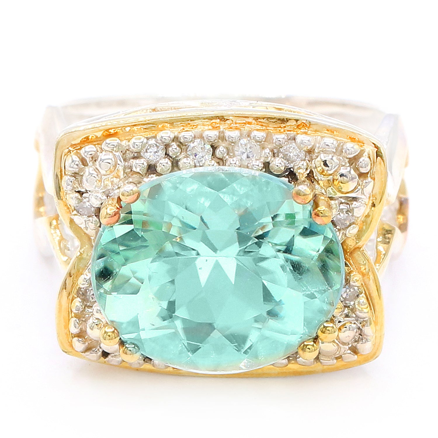 Gems en Vogue Luxe, One-of-a-kind 10.24ctw Amblygonite & Diamond Ring