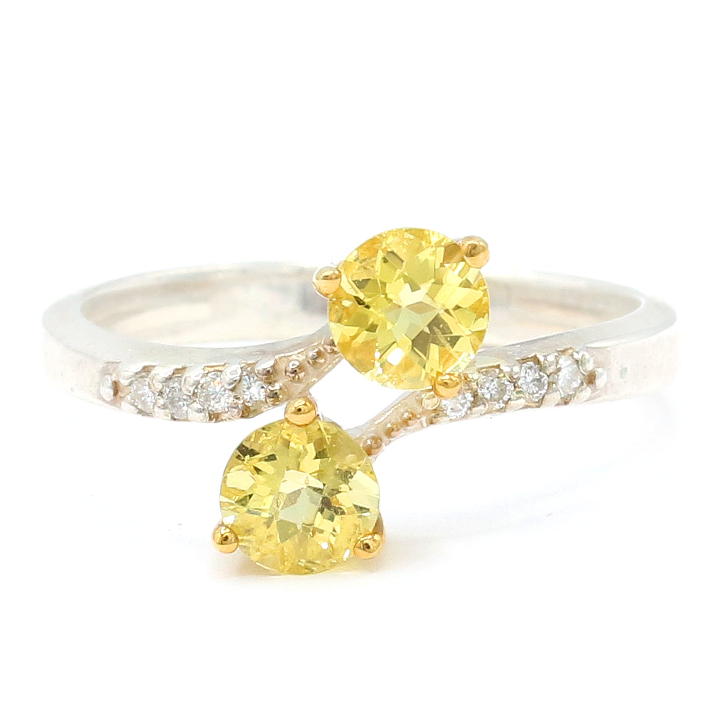 Michael's Originals One-of-a-kind 1.04ctw Yellow Beryl & Diamond Ring