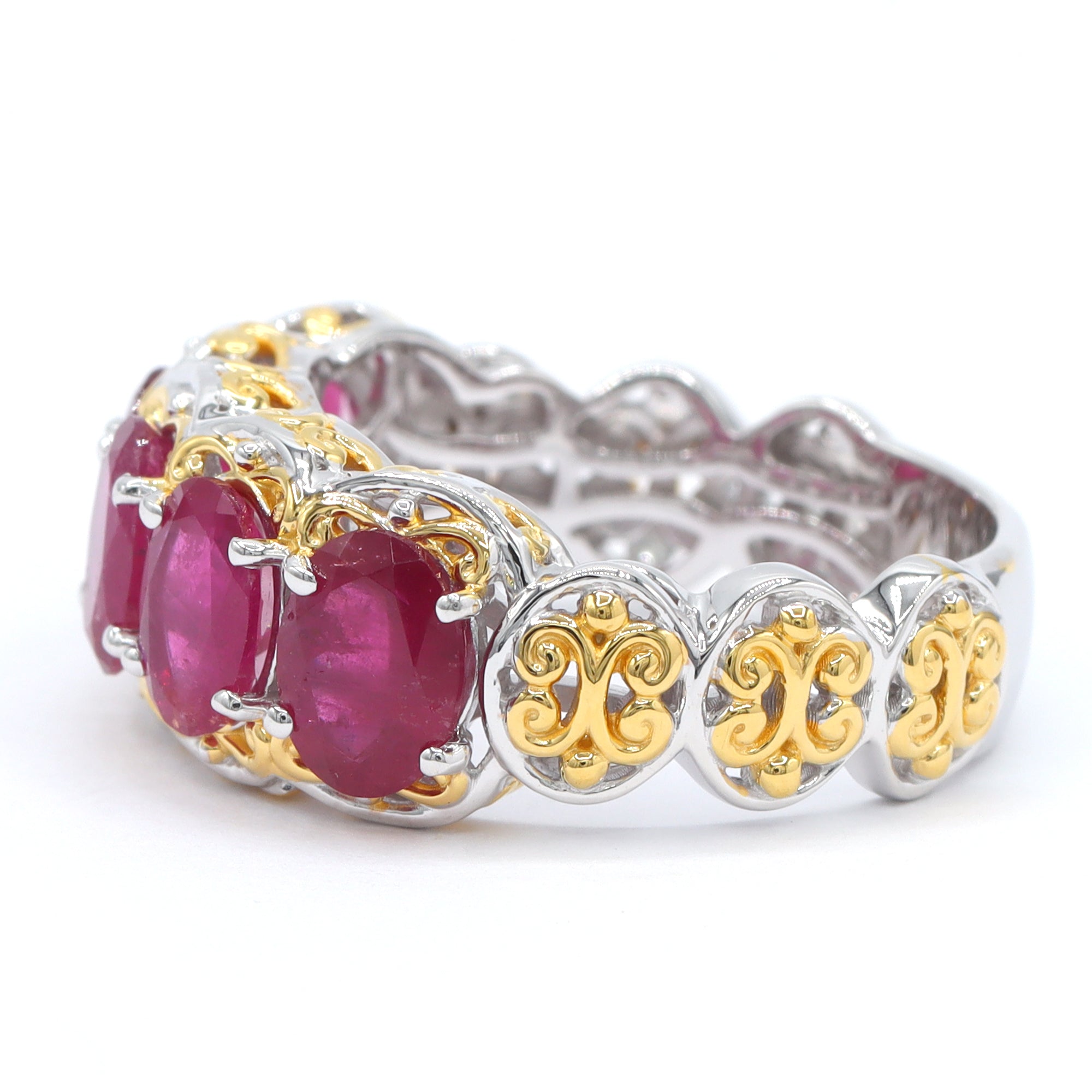 Bague à halo en aigue-marine de Tanzanie et zircon blanc 4,06 carats en argent et palladium 24K, pièce unique Couture Gems