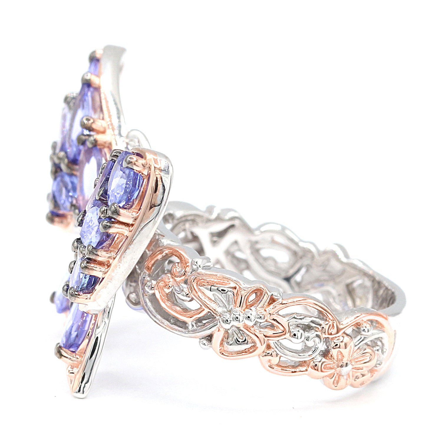 Gems en Vogue 3.37ctw Tanzanite Butterfly Ring