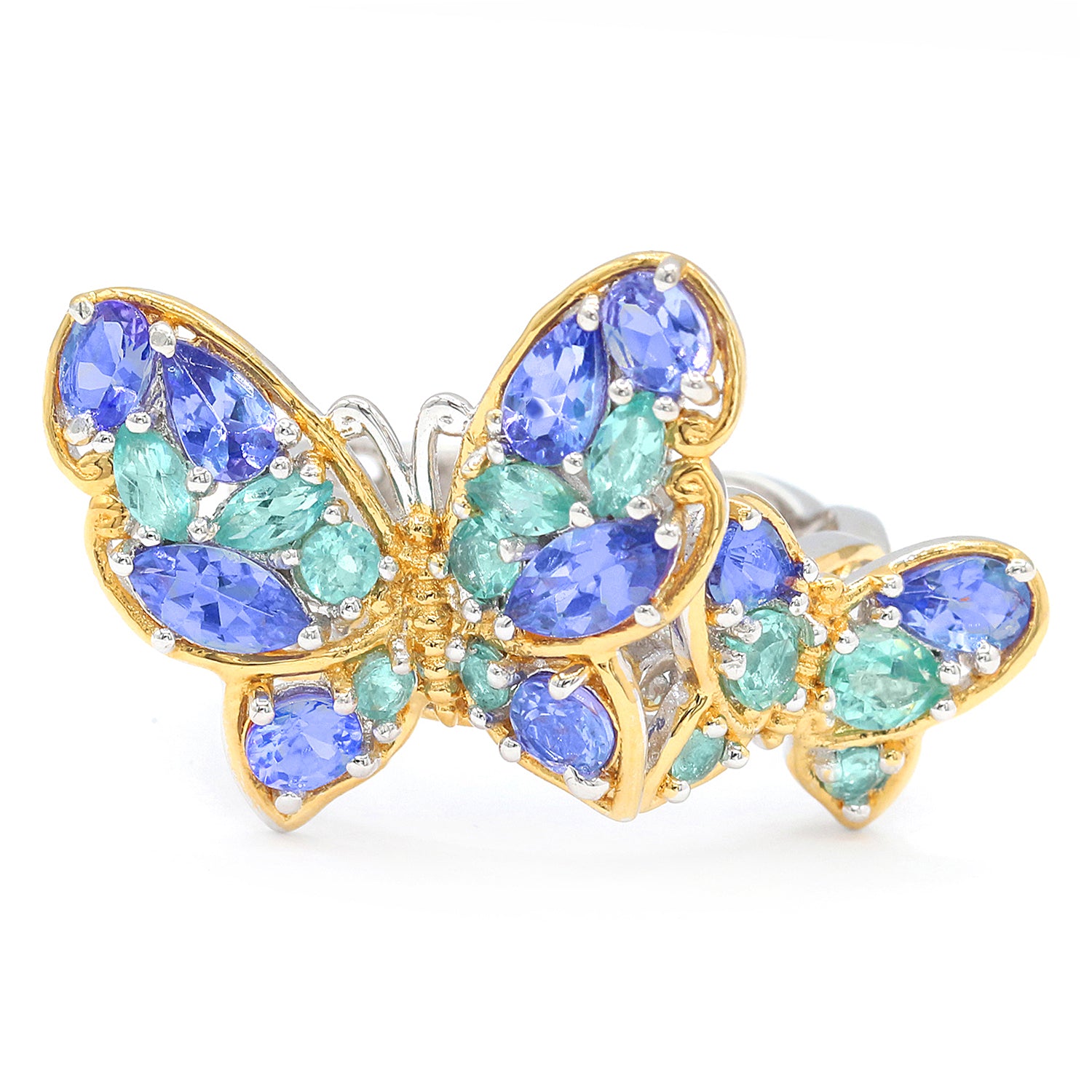 Double sales butterfly ring