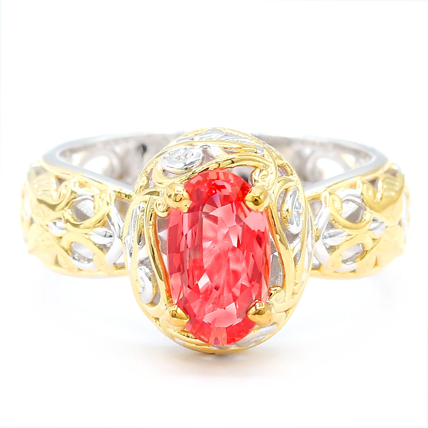 Limited Edition Gems en Vogue Luxe, One-of-a-Kind 1.47ctw Padparadscha Sapphire Ring