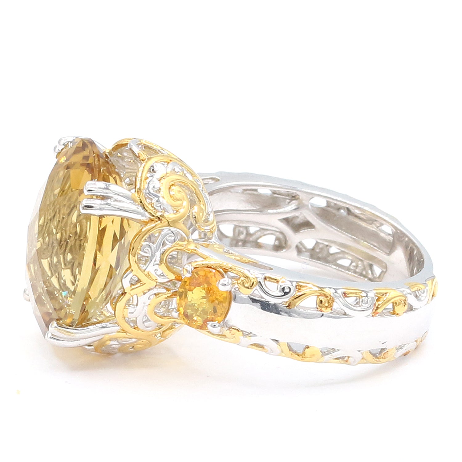 Gems en Vogue 9.71ctw Zambian Citrine & Yellow Sapphire Ring