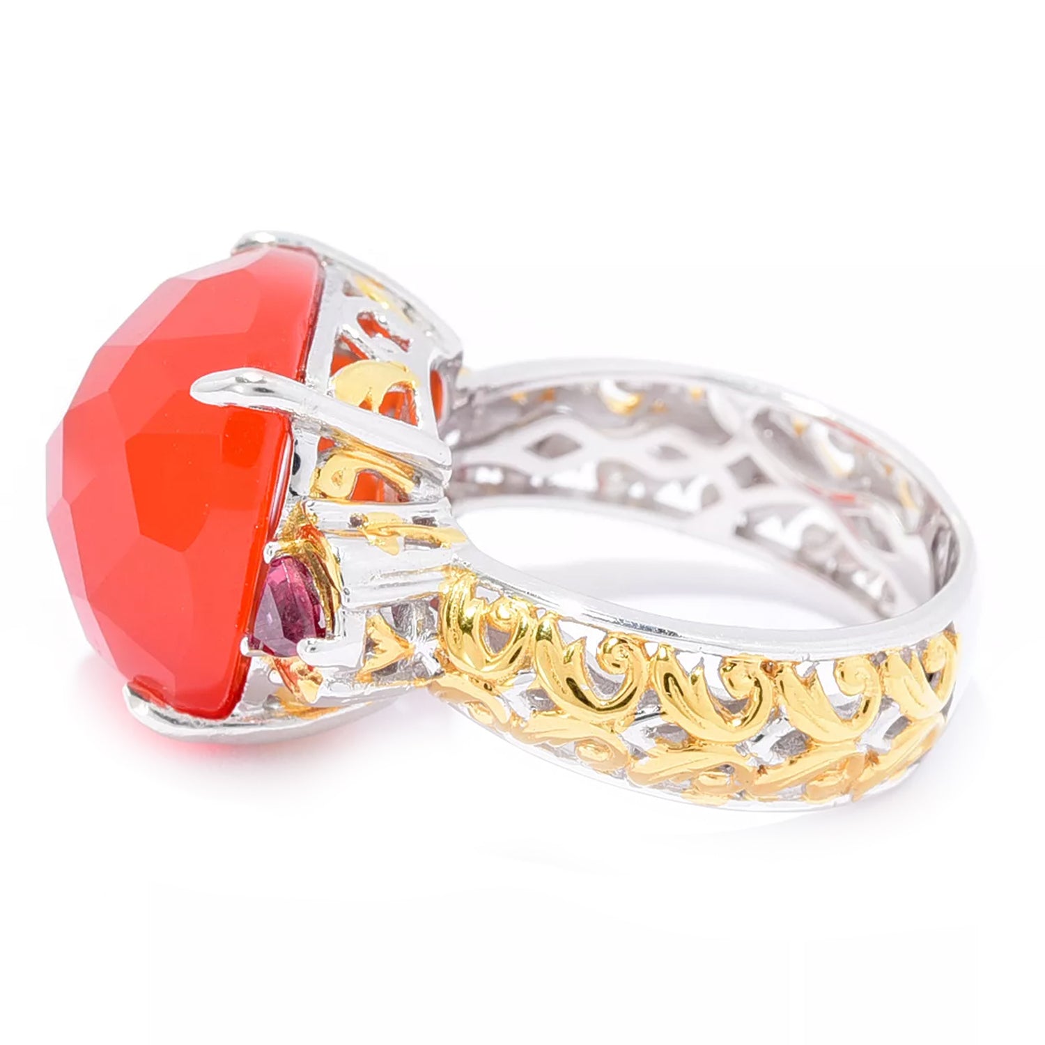 Gems en Vogue Carnelian & Rose Garnet Ring